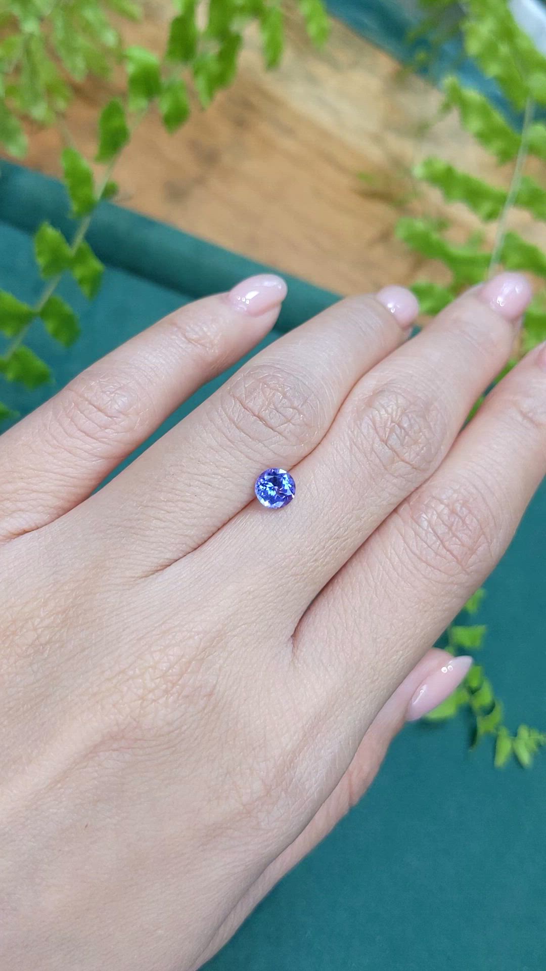 0.69 Ct. Violetish Blue Tanzanite from Tanzania Size Video