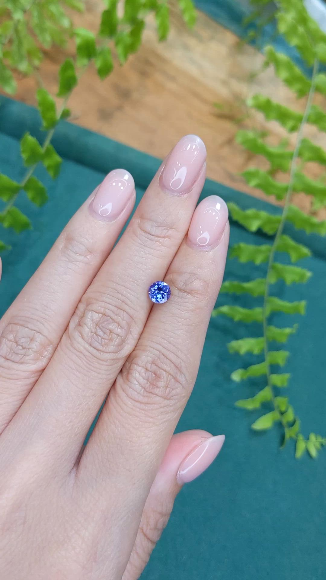 0.69 Ct. Violetish Blue Tanzanite from Tanzania Size Video