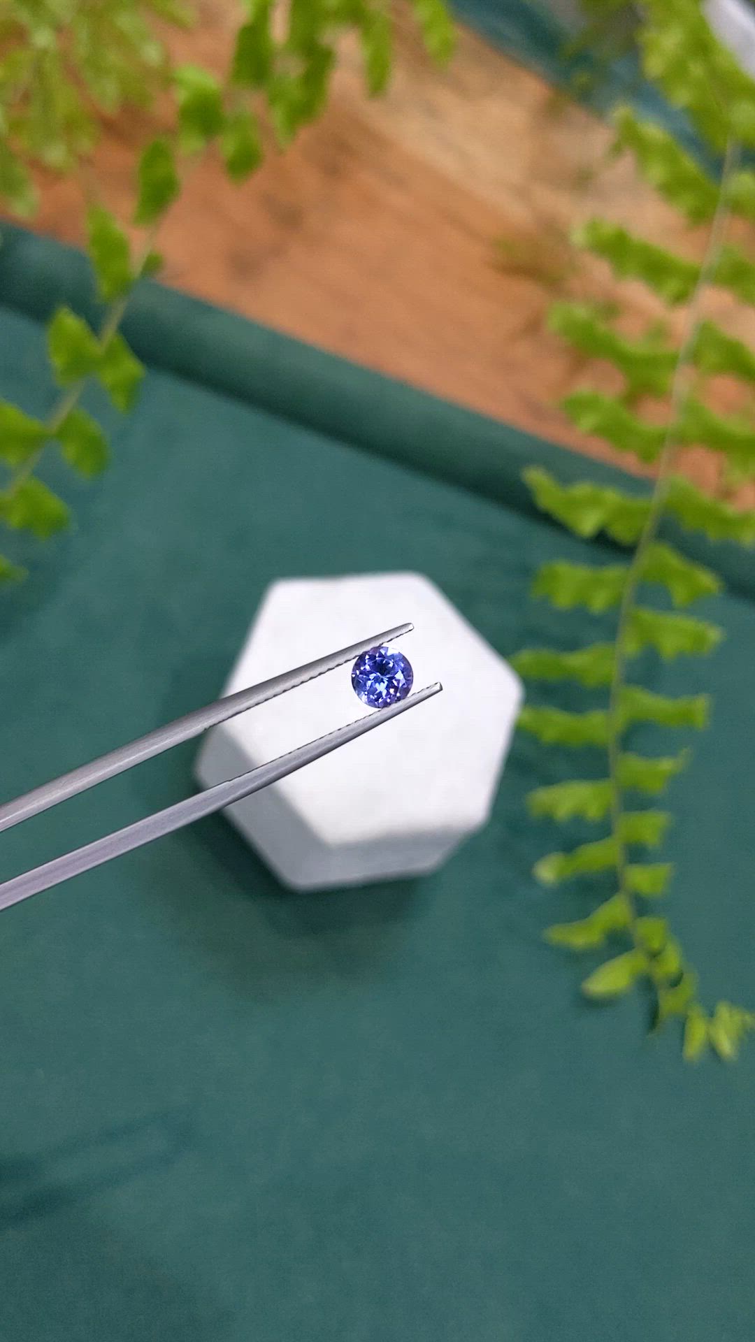 0.69 Ct. Violetish Blue Tanzanite from Tanzania Size Video