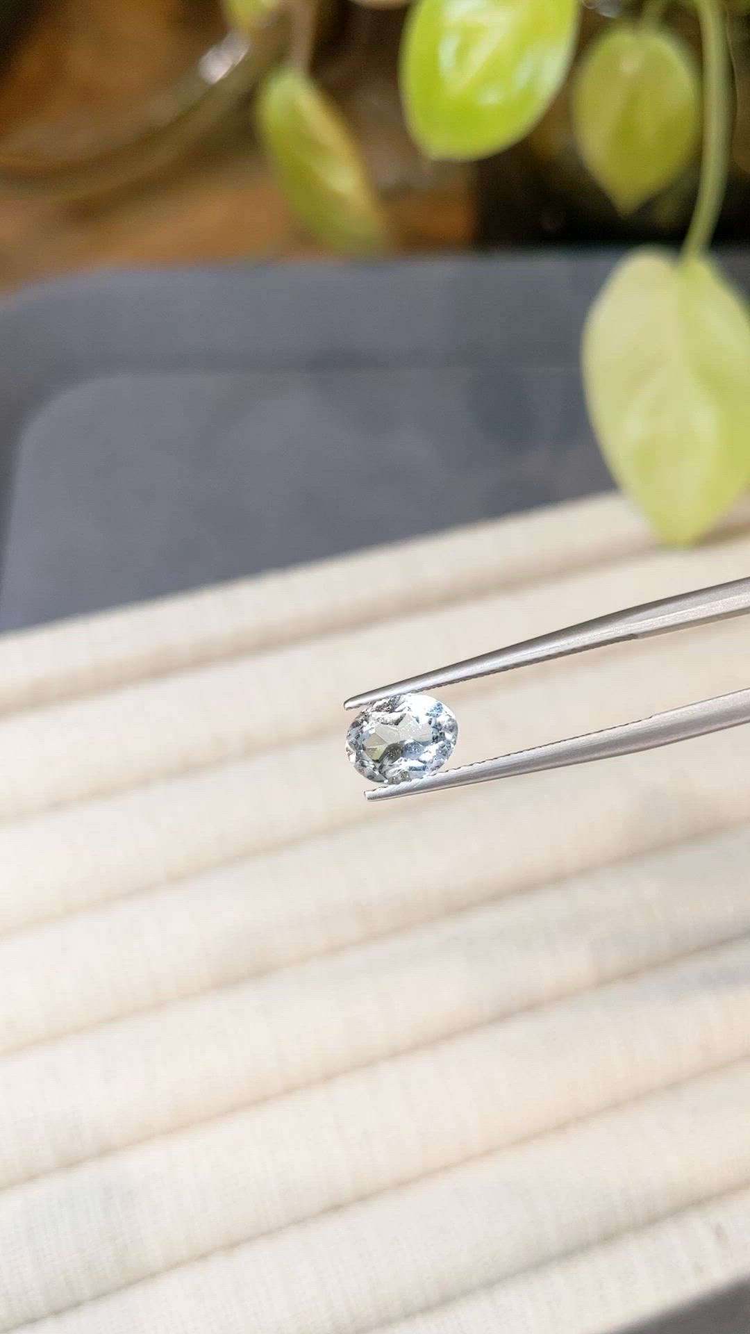 1.20 Ct. Blue Aquamarine from Brazil Size Video