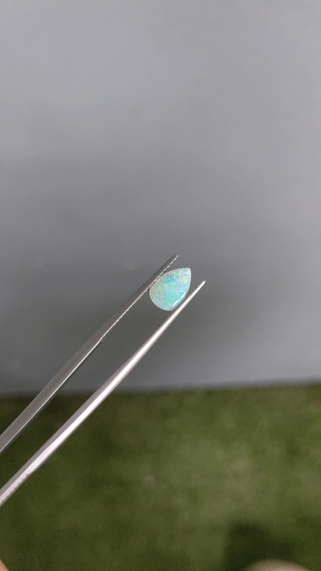 0.55 Ct. Multi Color Cabochon White Opal (Light Opal) from Australia Size Video