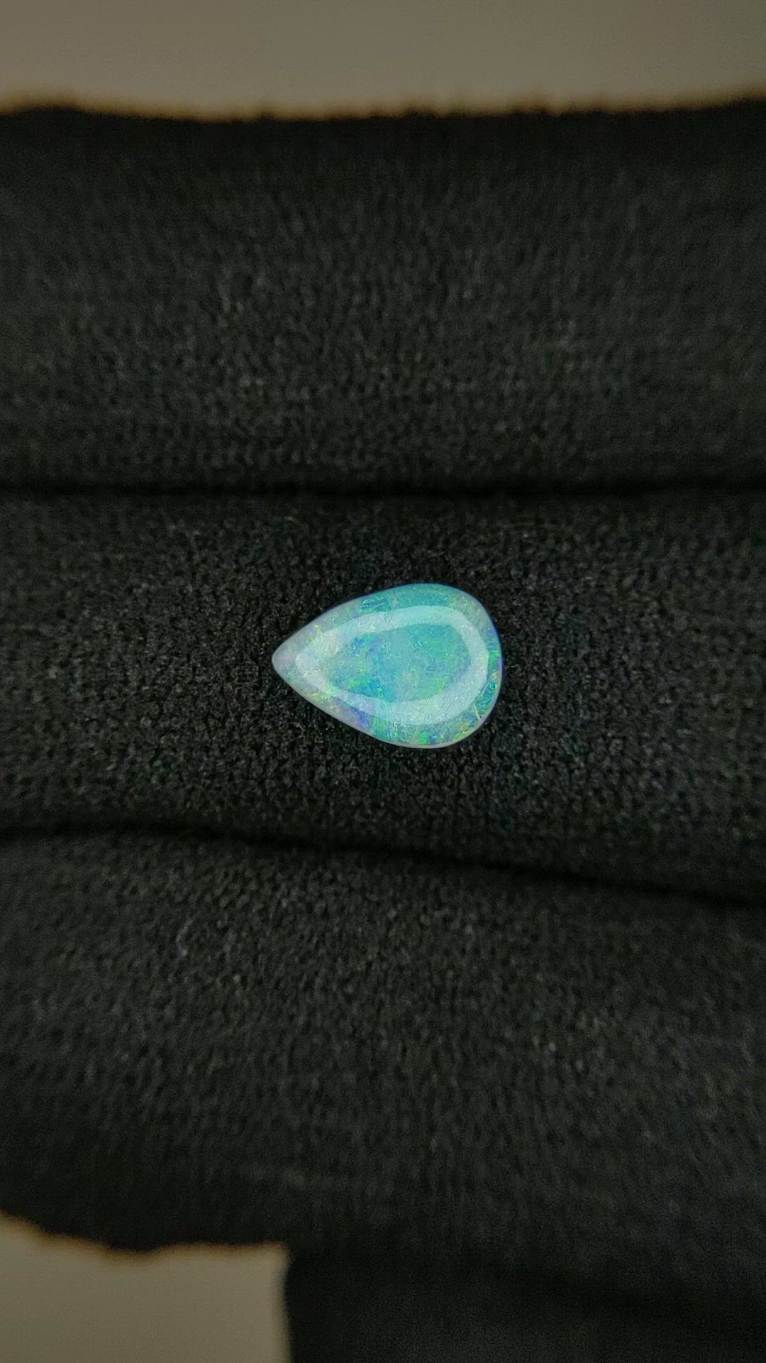 0.55 Ct. Multi Color Cabochon White Opal (Light Opal) from Australia Size Video