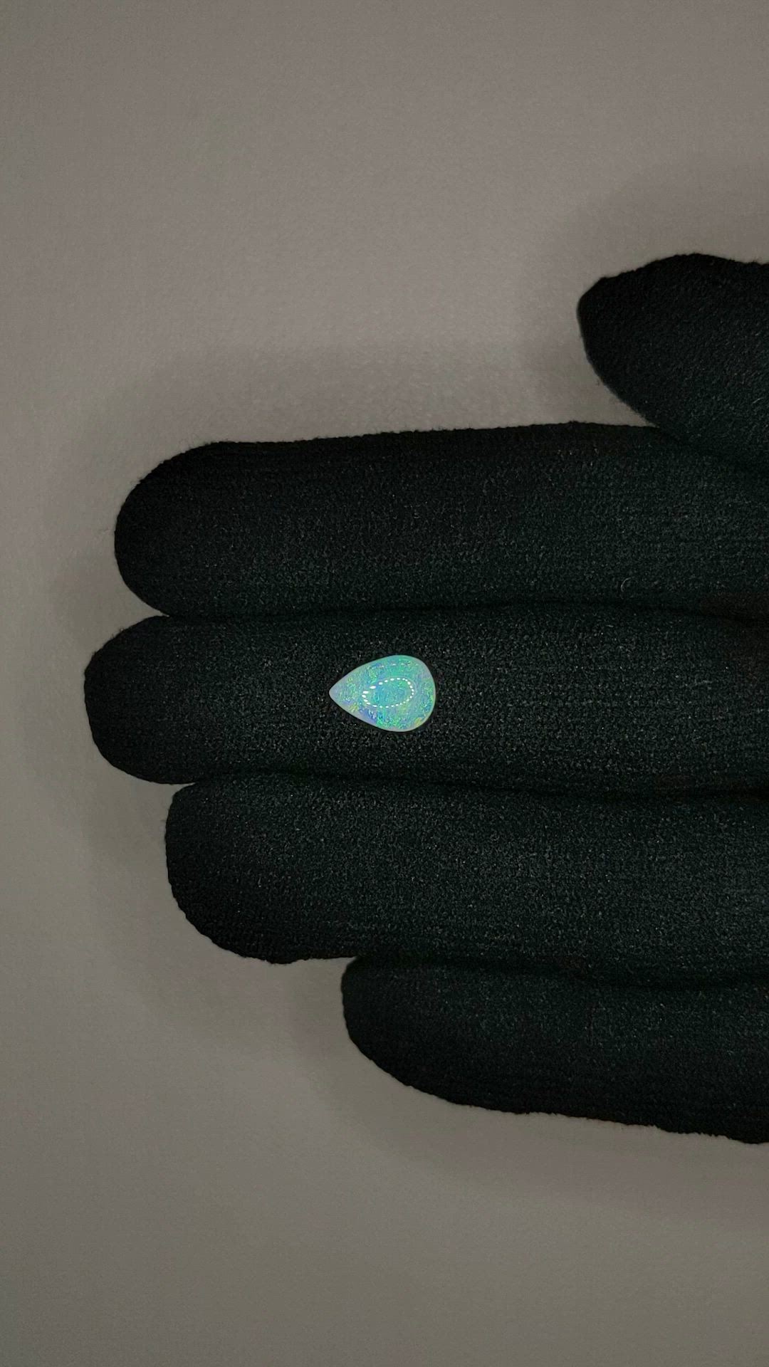 0.55 Ct. Multi Color Cabochon White Opal (Light Opal) from Australia Size Video