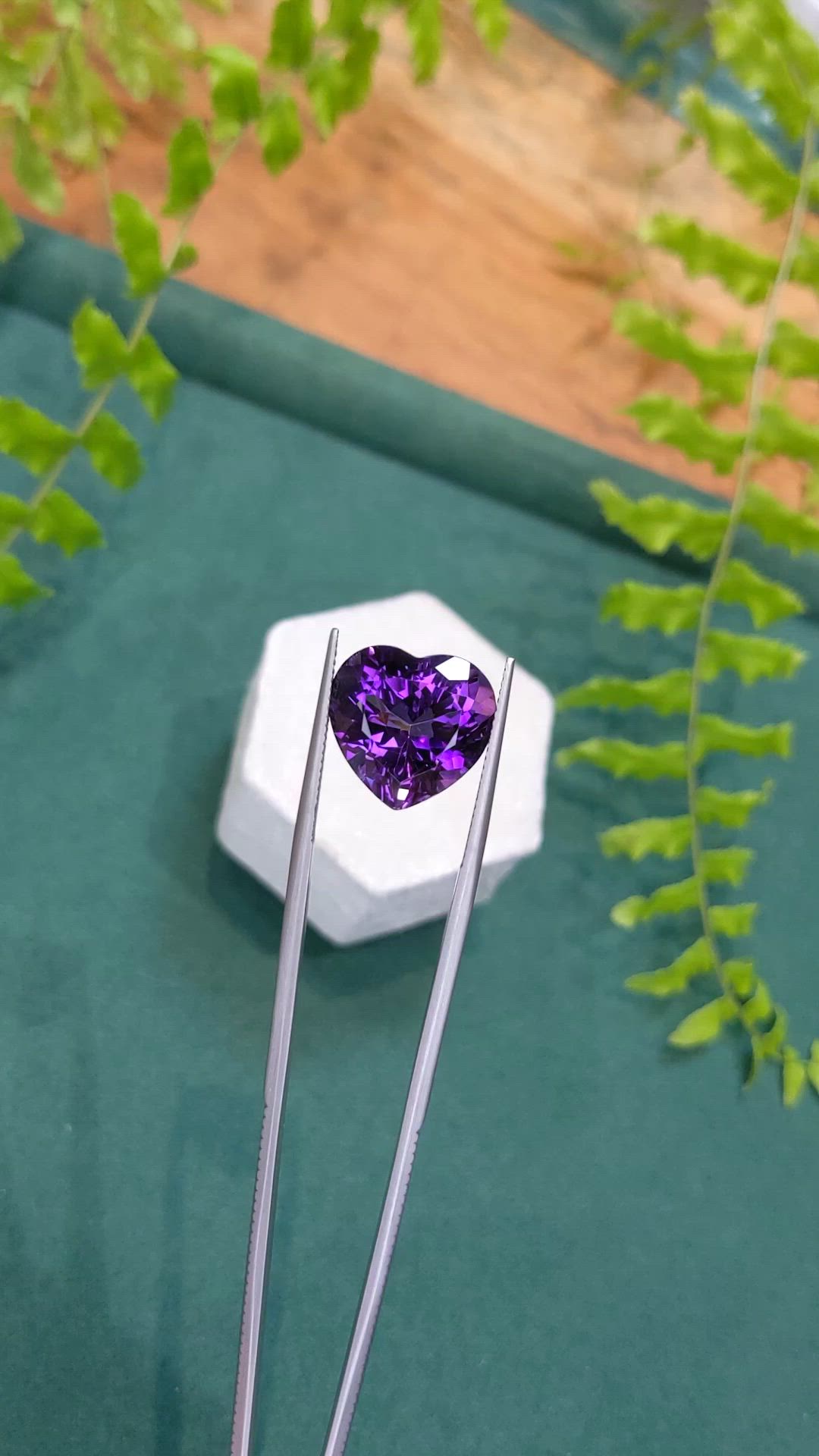 11.54 Ct. Purple Amethyst from Brazil Size Video