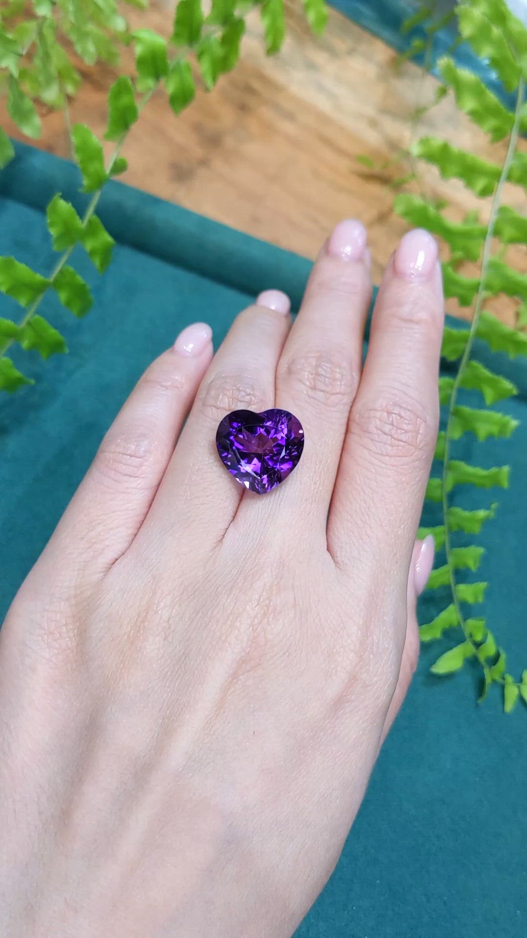 11.54 Ct. Purple Amethyst from Brazil Size Video