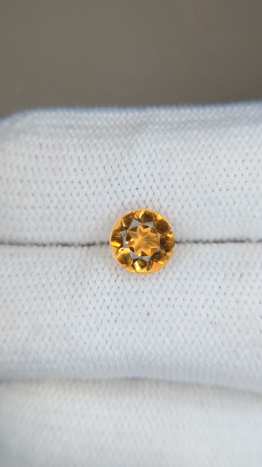 1.24 Ct. Orangish Yellow Citrine from Brazil Size Video