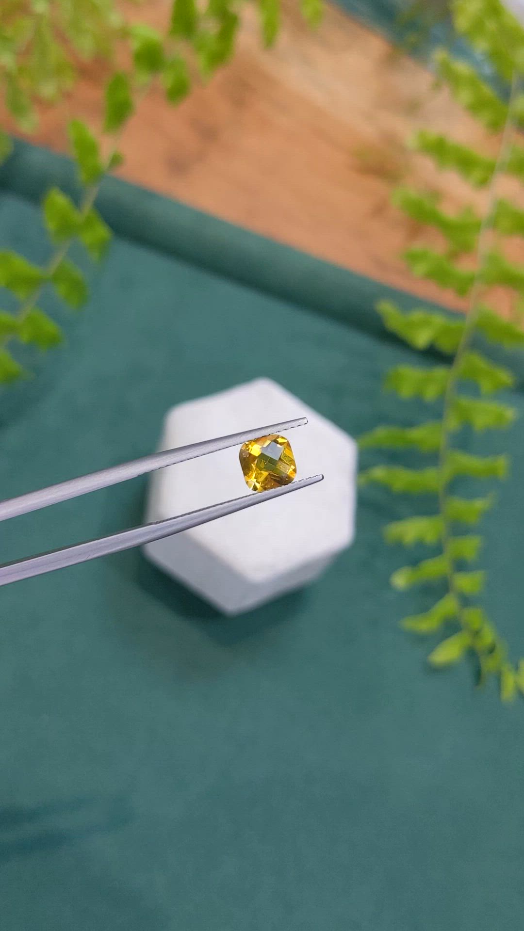 0.91 Ct. Yellow Citrine from Brazil Size Video