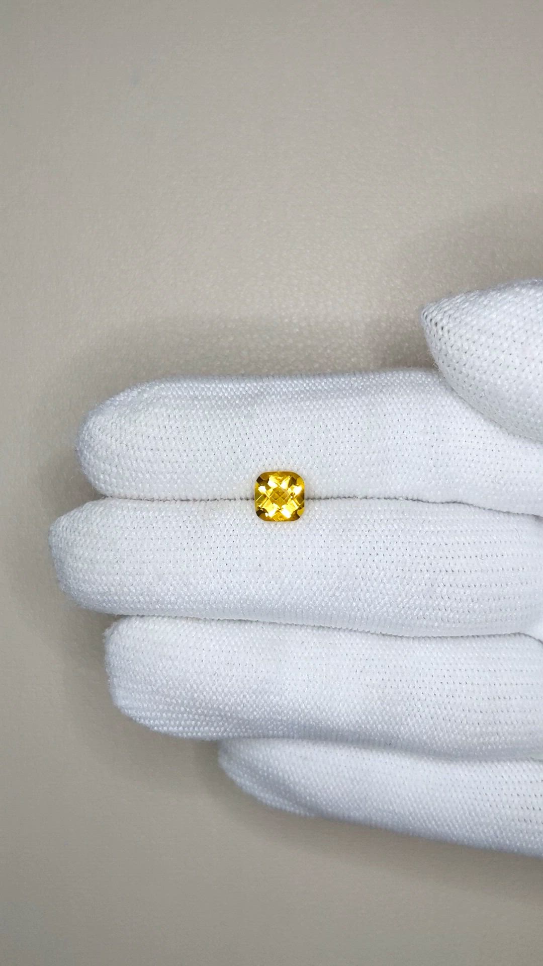 0.91 Ct. Yellow Citrine from Brazil Size Video