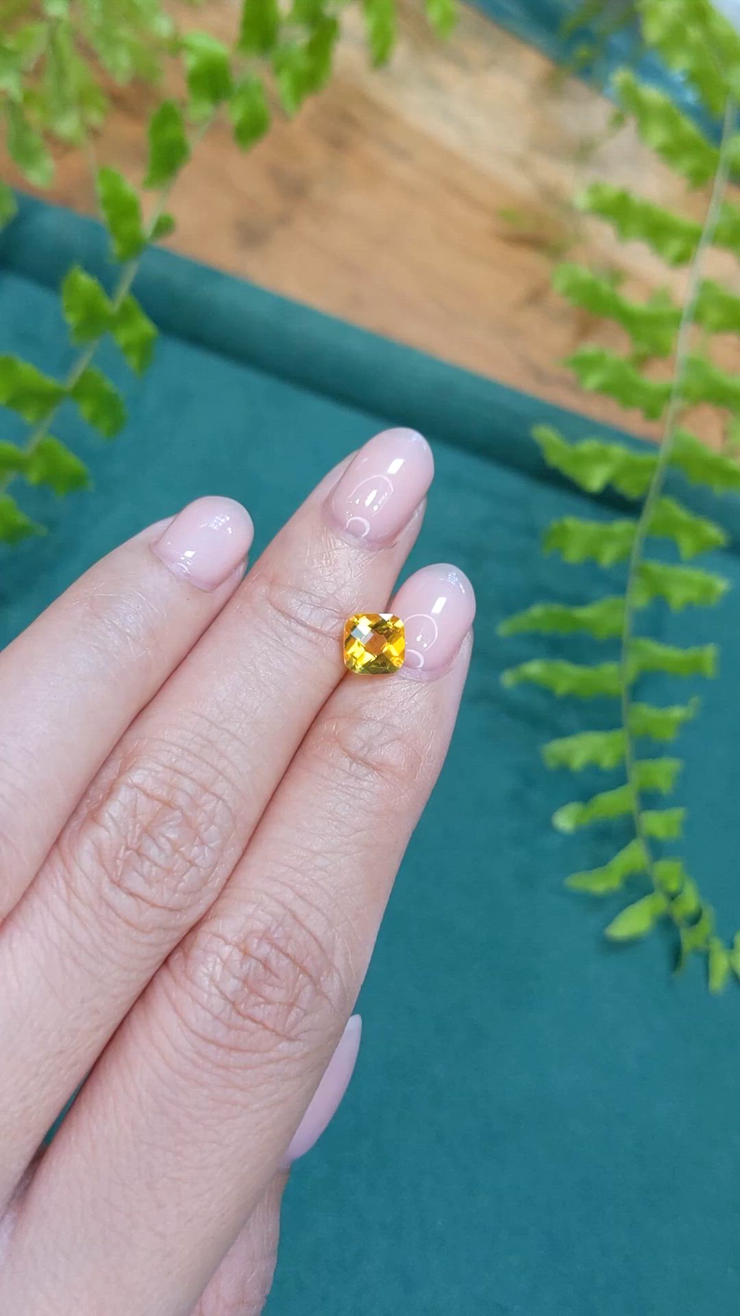 0.91 Ct. Yellow Citrine from Brazil Size Video
