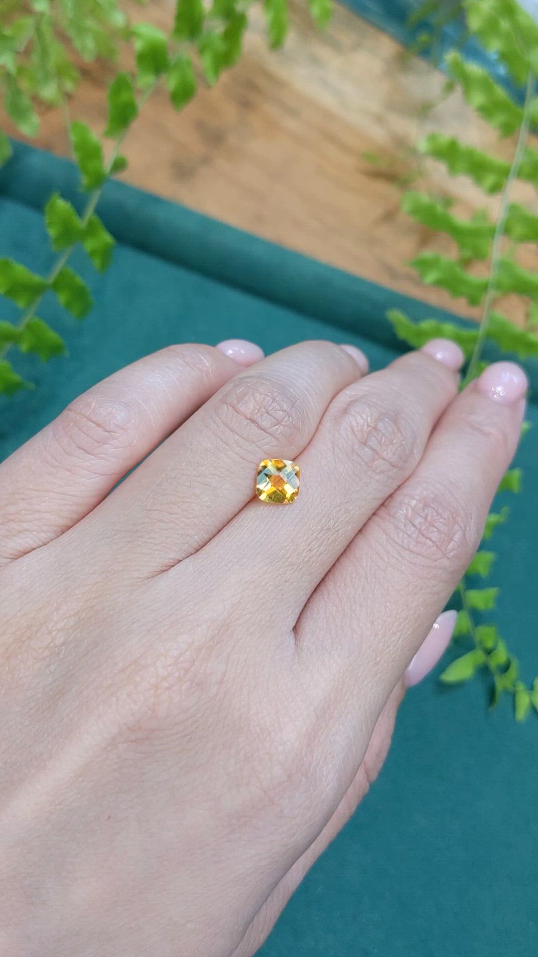 0.91 Ct. Yellow Citrine from Brazil Size Video
