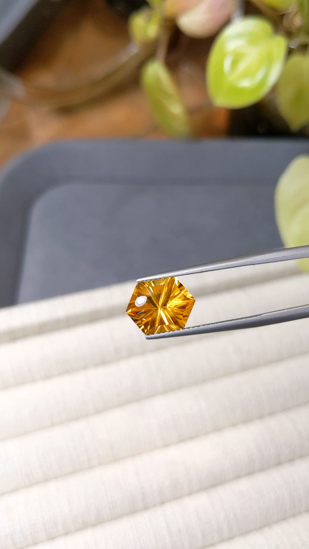 4.17 Ct. Orange Citrine from Brazil Size Video