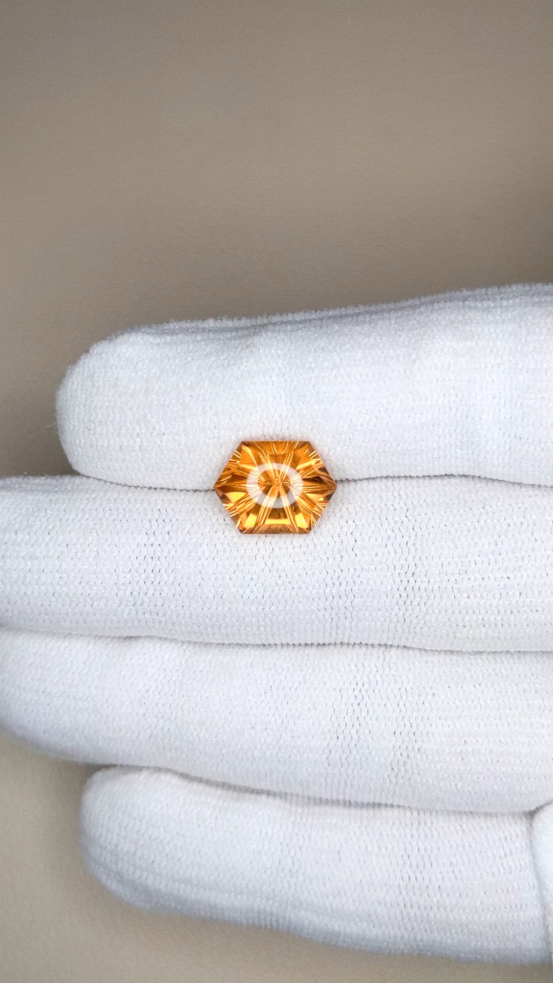 4.17 Ct. Orange Citrine from Brazil Size Video