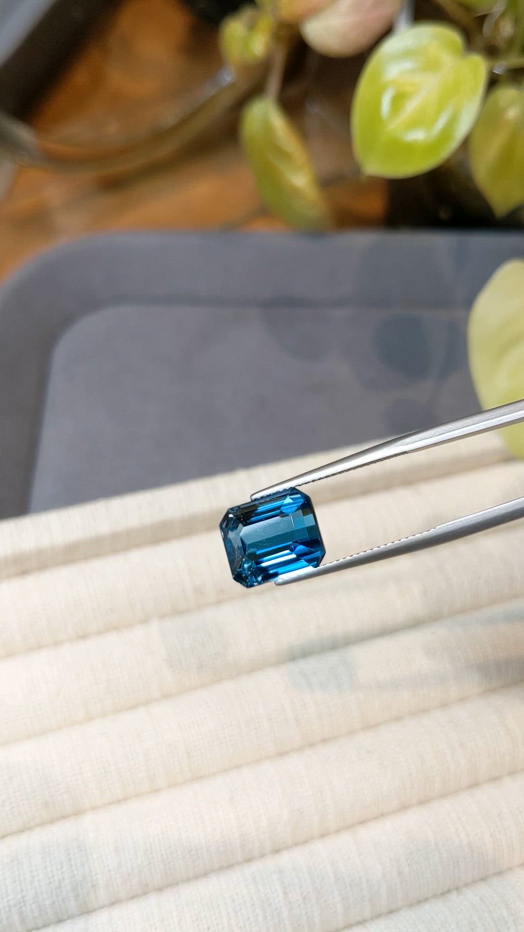 8.54 Ct. Swiss Blue Topaz from Brazil Size Video