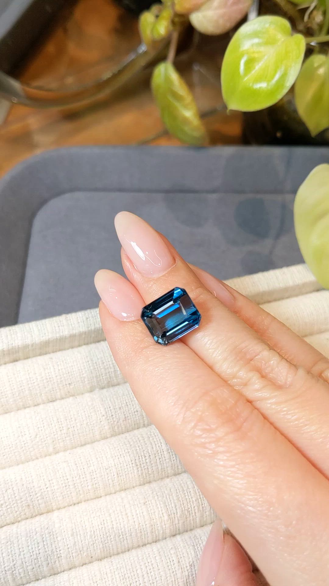 8.54 Ct. Swiss Blue Topaz from Brazil Size Video