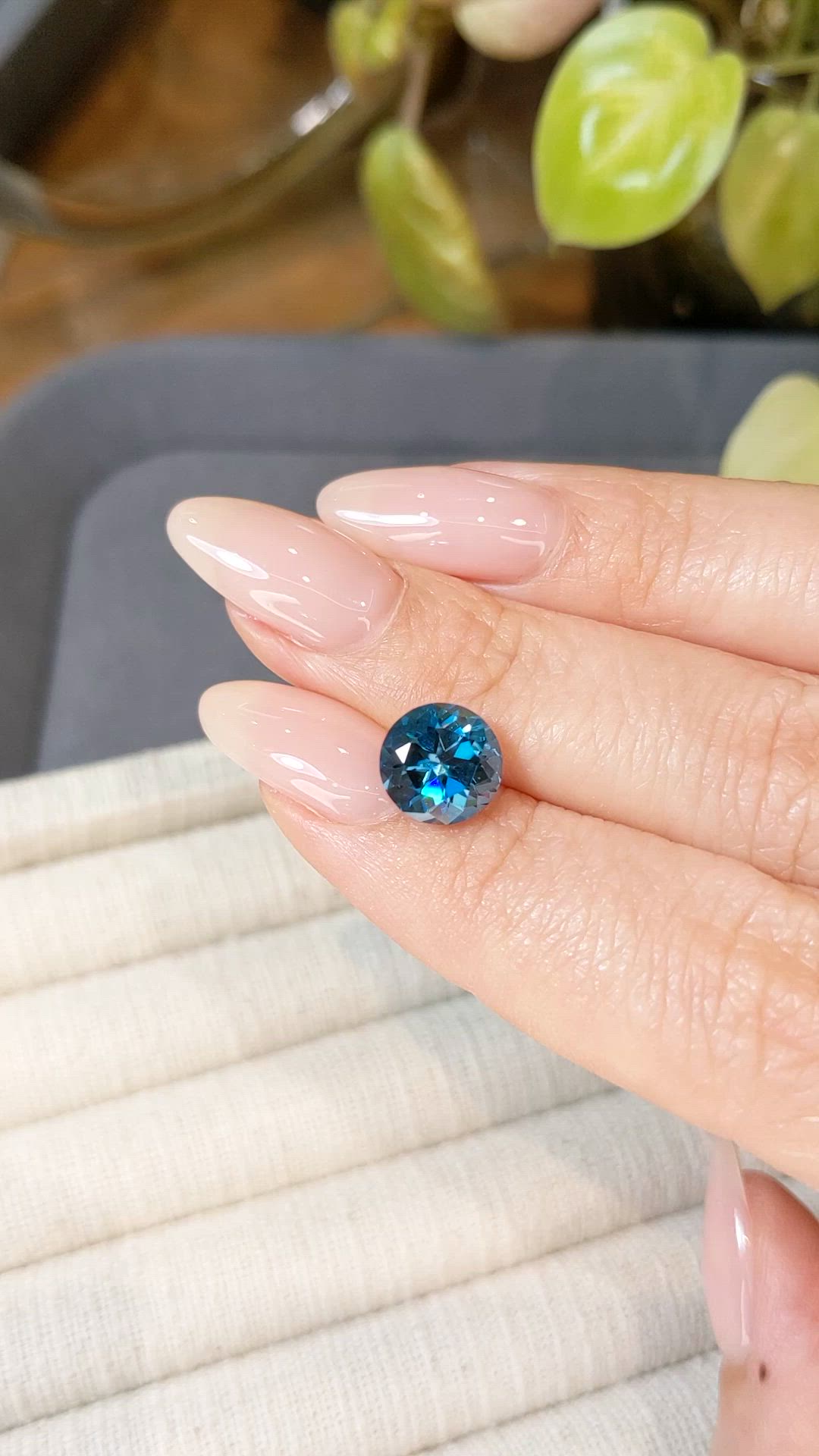 3.34 Ct. London Blue Topaz from Brazil Size Video