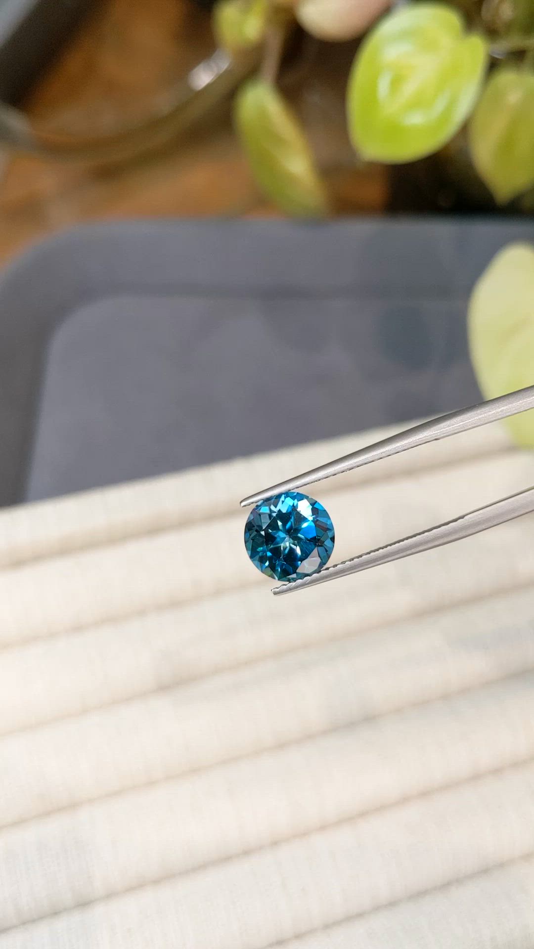 3.34 Ct. London Blue Topaz from Brazil Size Video