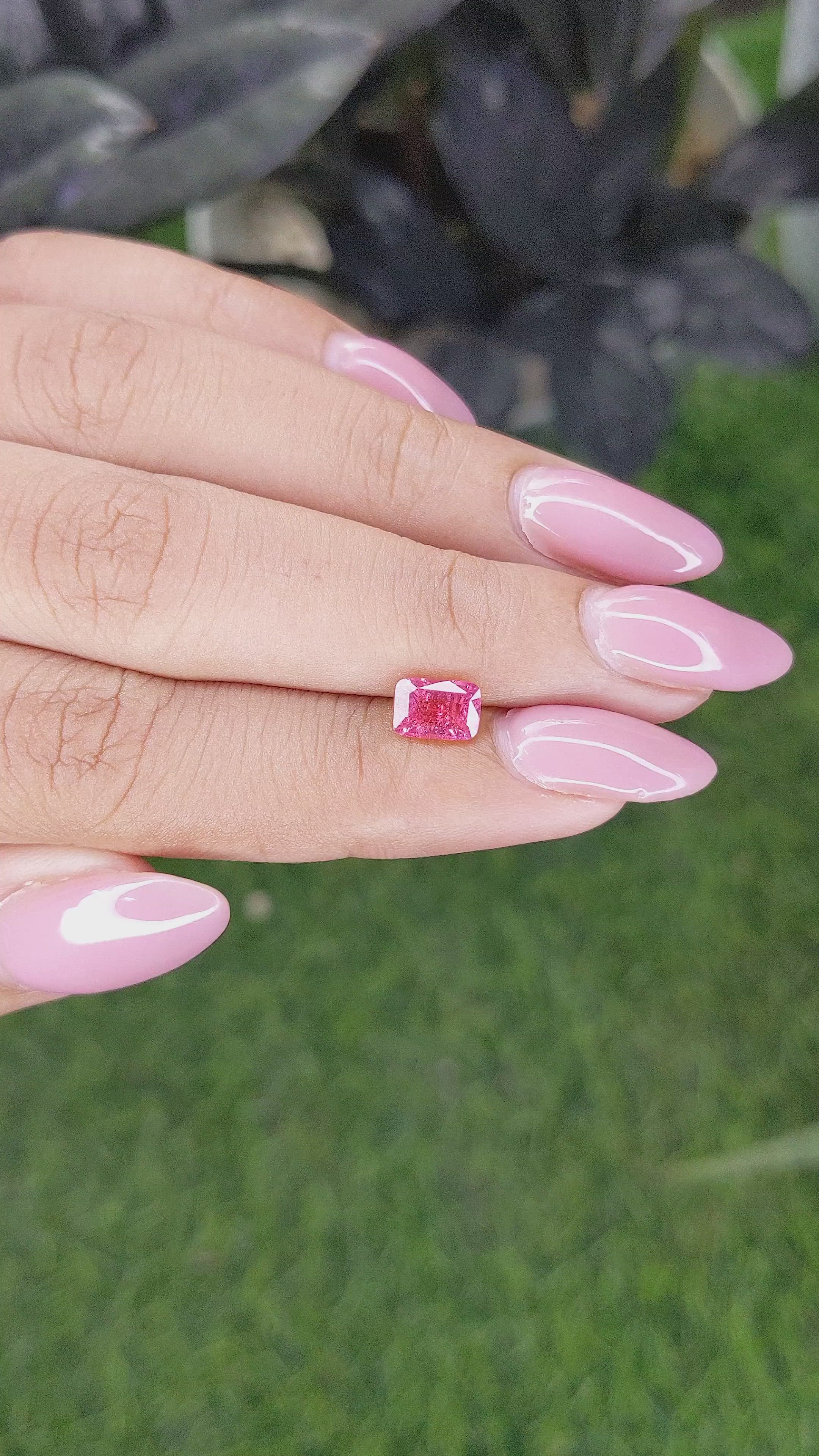 1.07 Ct. Pink Spinel from Tanzania Size Video