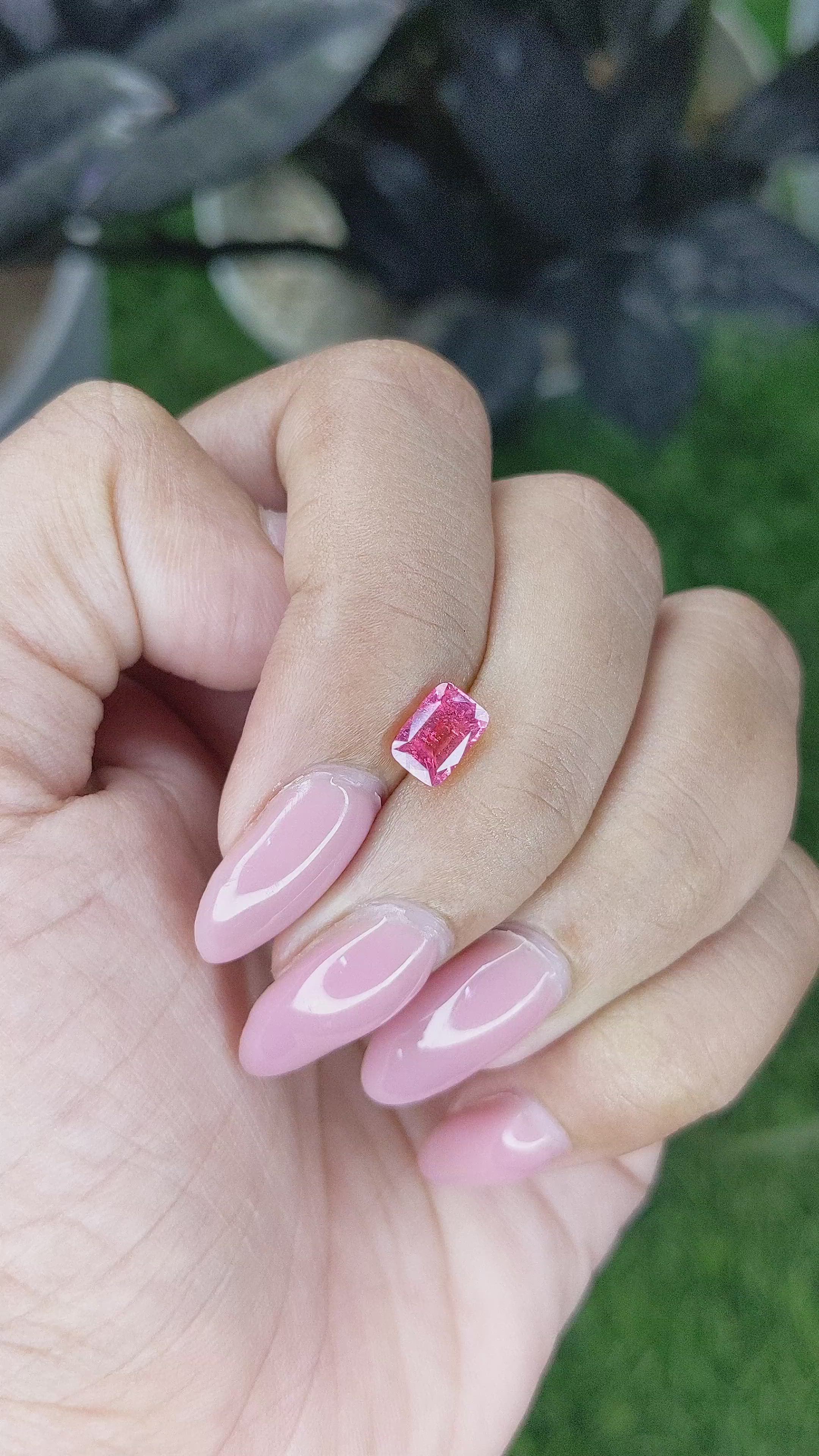 1.07 Ct. Pink Spinel from Tanzania Size Video