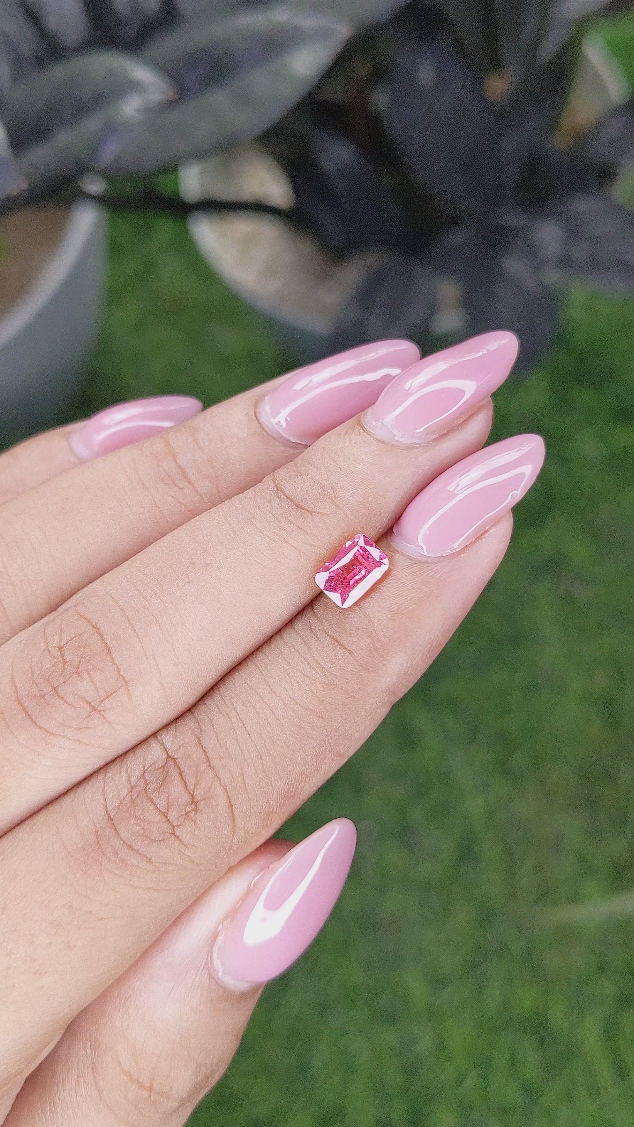 1.07 Ct. Pink Spinel from Tanzania Size Video