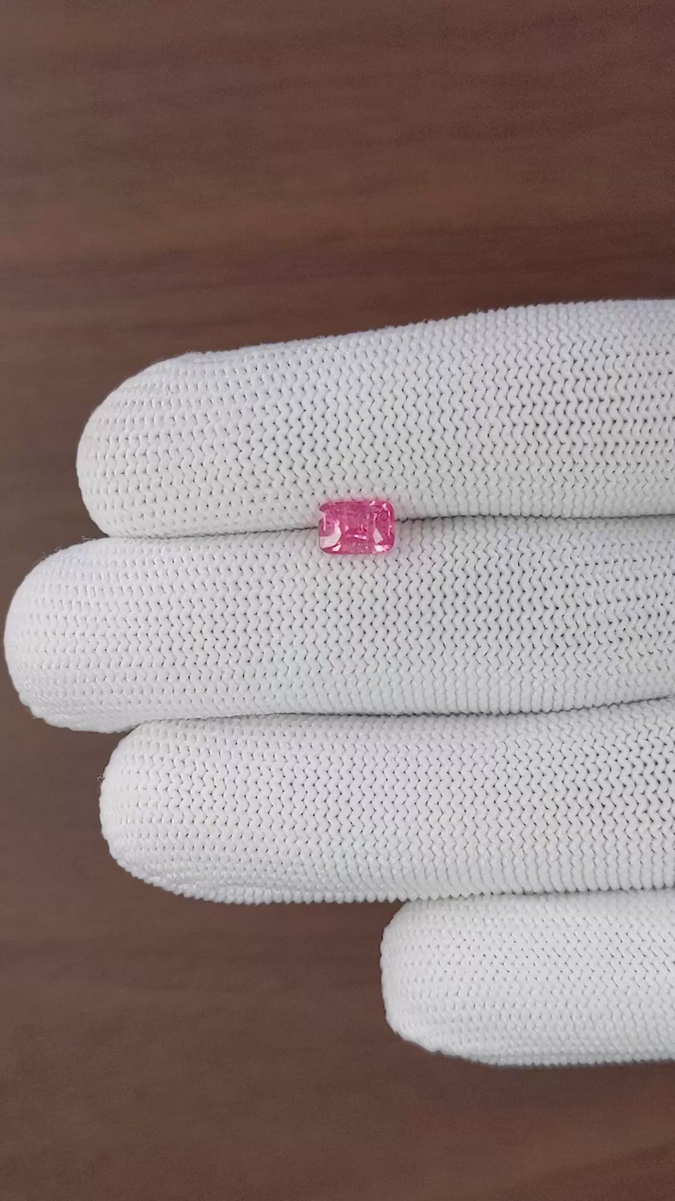 1.07 Ct. Pink Spinel from Tanzania Size Video