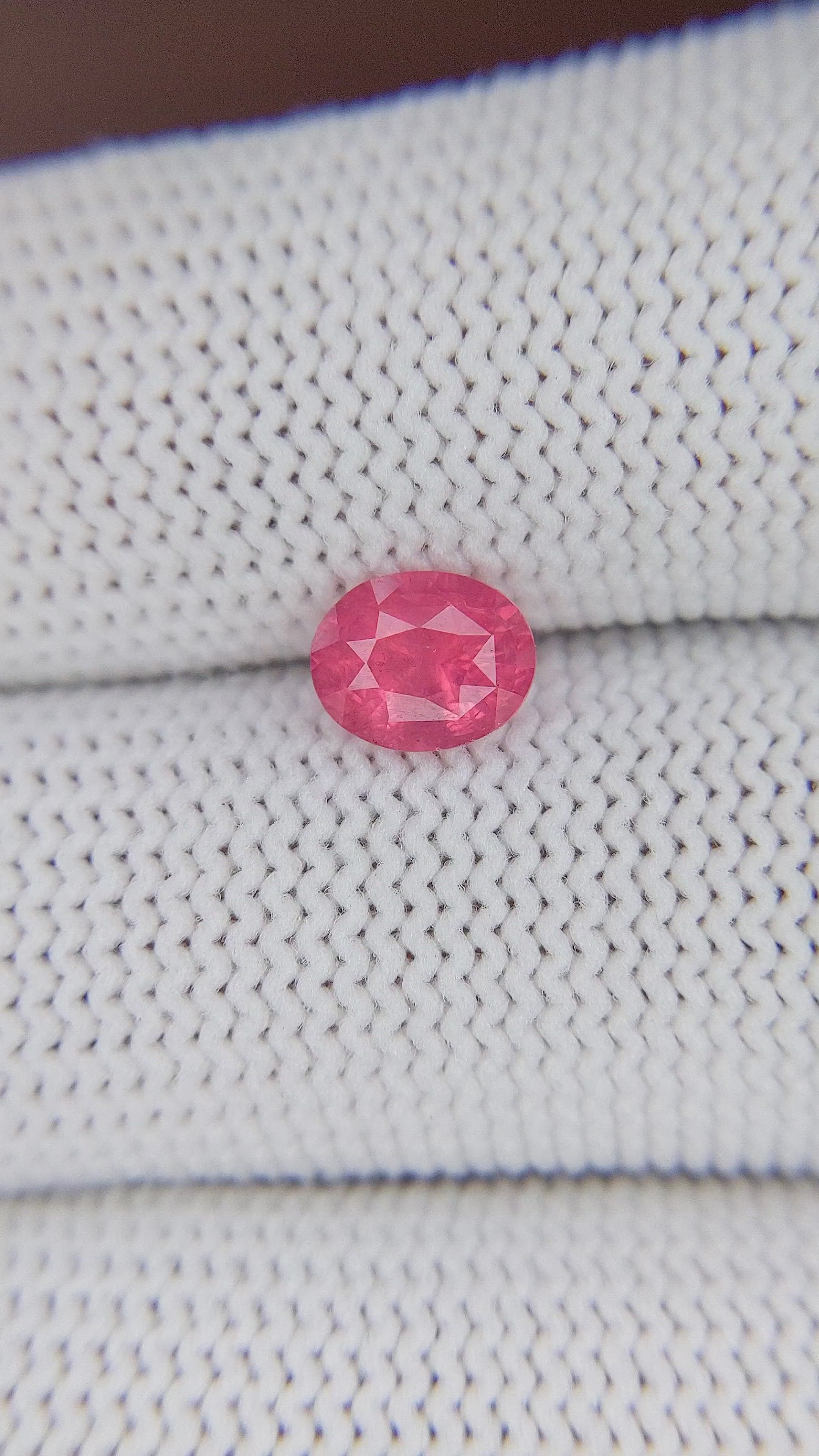 1.17 Ct. Pink Spinel from Tanzania Size Video