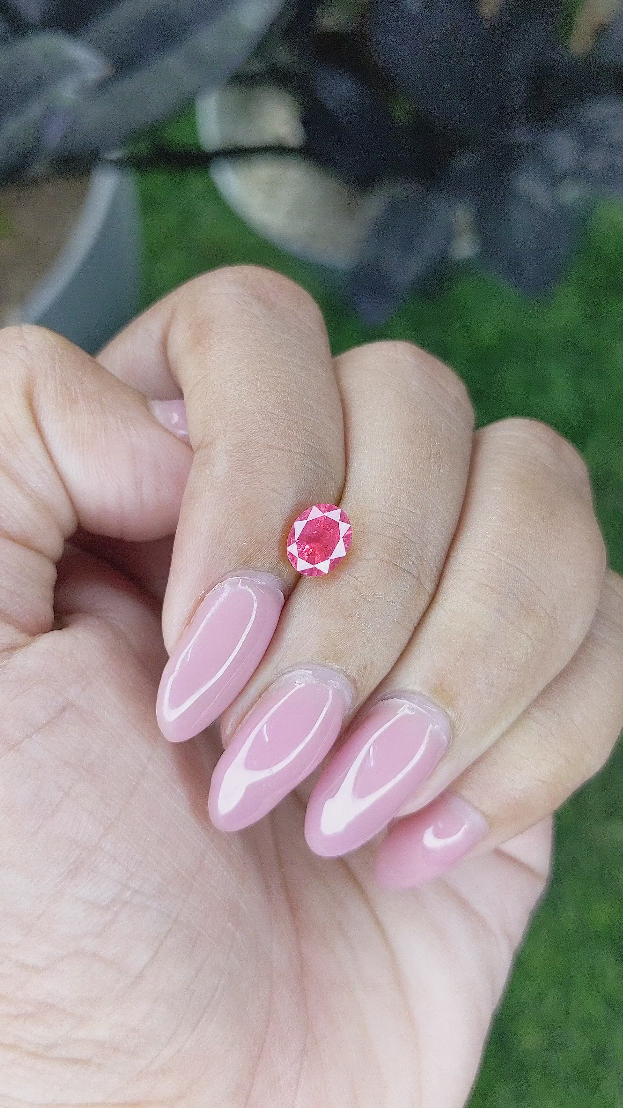 1.17 Ct. Pink Spinel from Tanzania Size Video