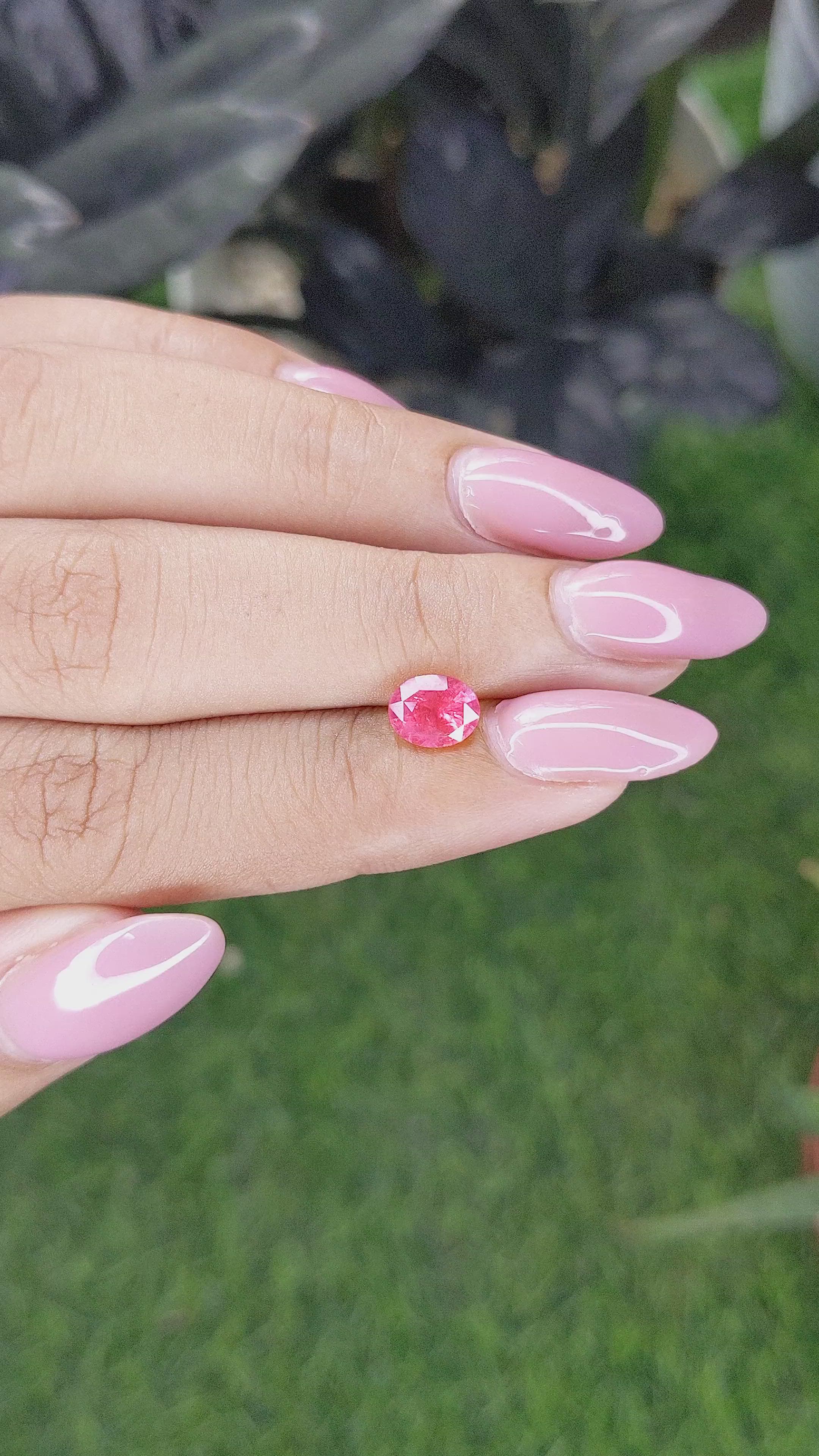1.17 Ct. Pink Spinel from Tanzania Size Video