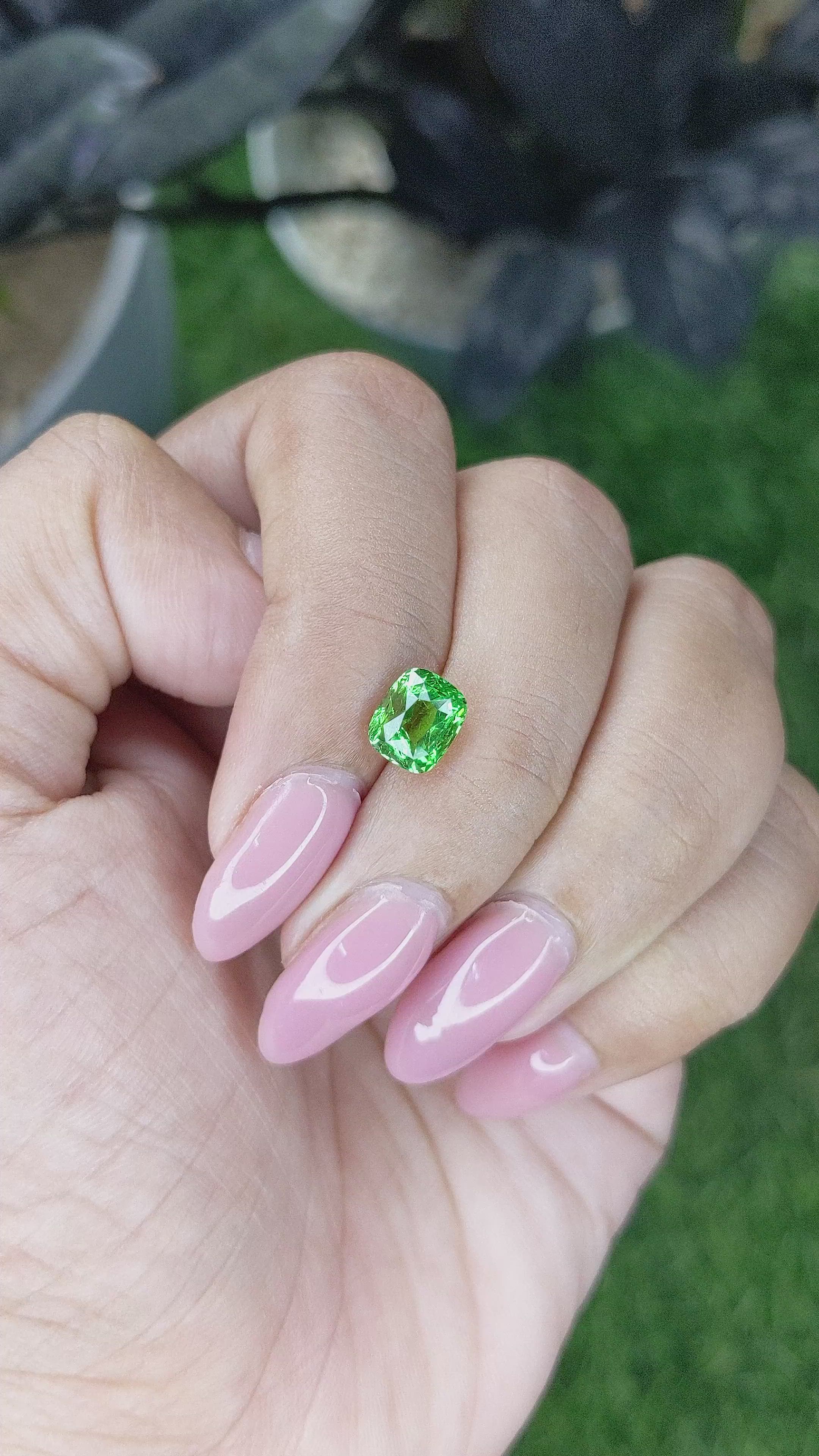1.70 Ct. Tsavorite Garnet from Tanzania Size Video