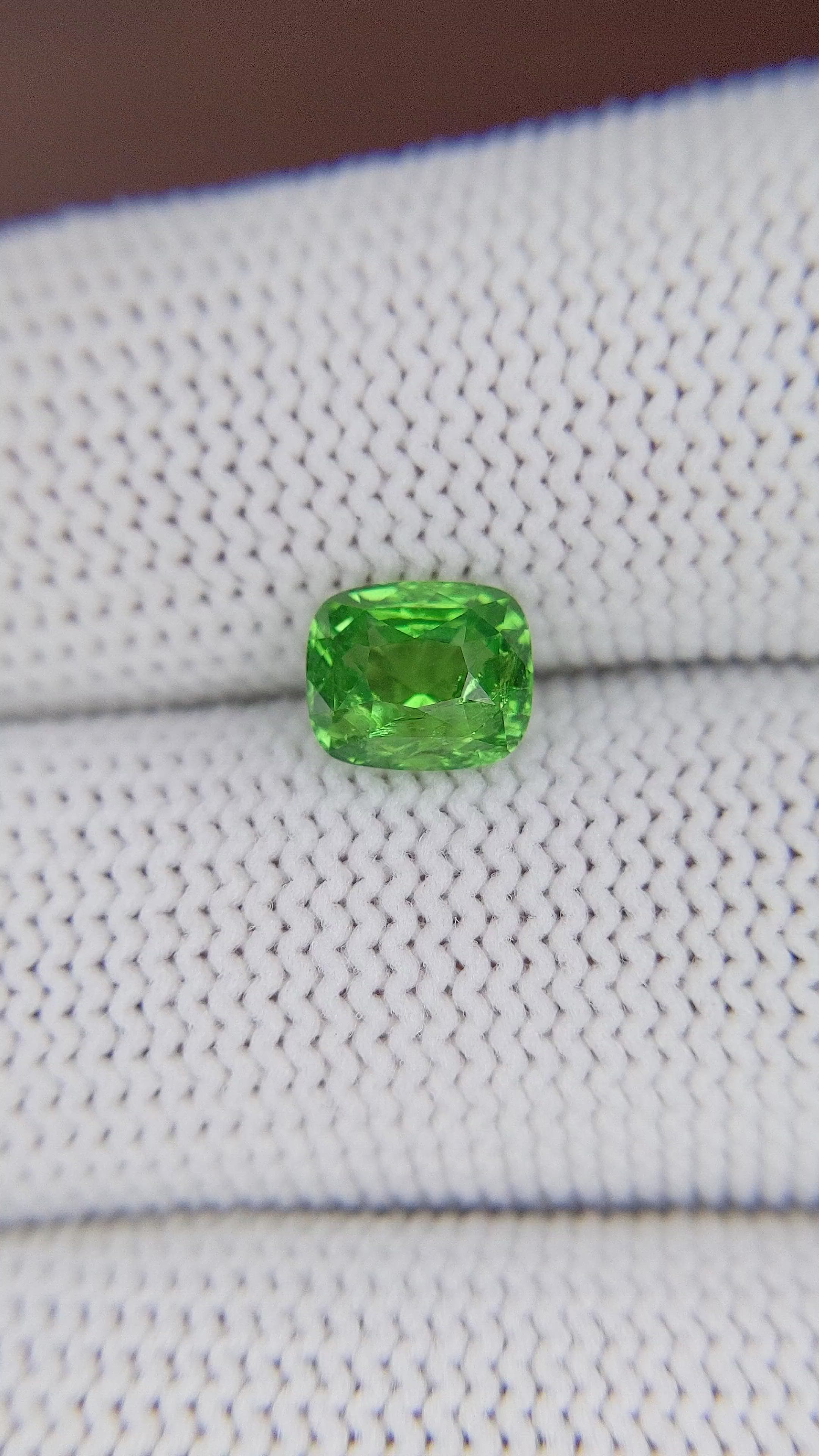 1.70 Ct. Tsavorite Garnet from Tanzania Size Video