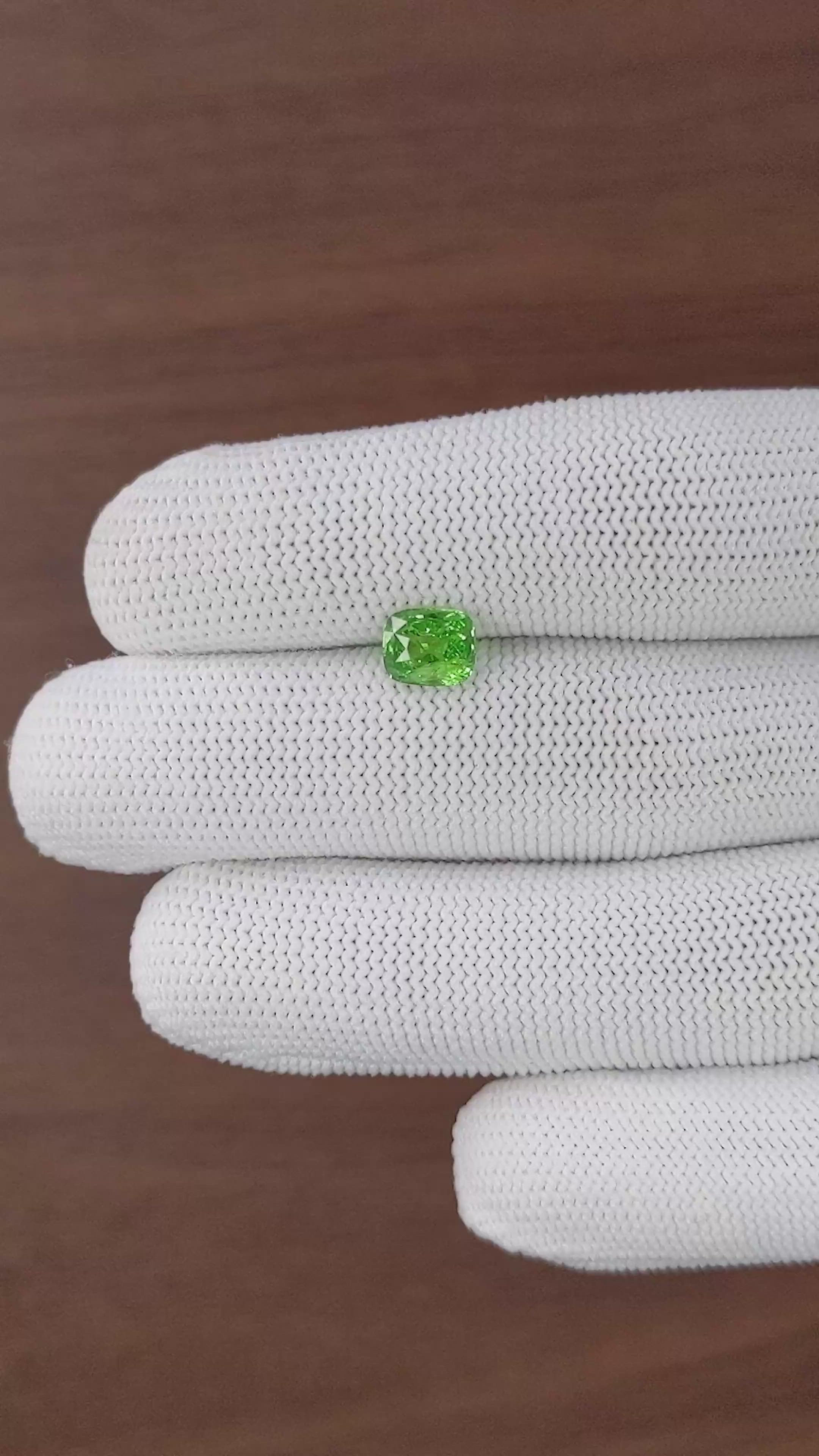 1.70 Ct. Tsavorite Garnet from Tanzania Size Video
