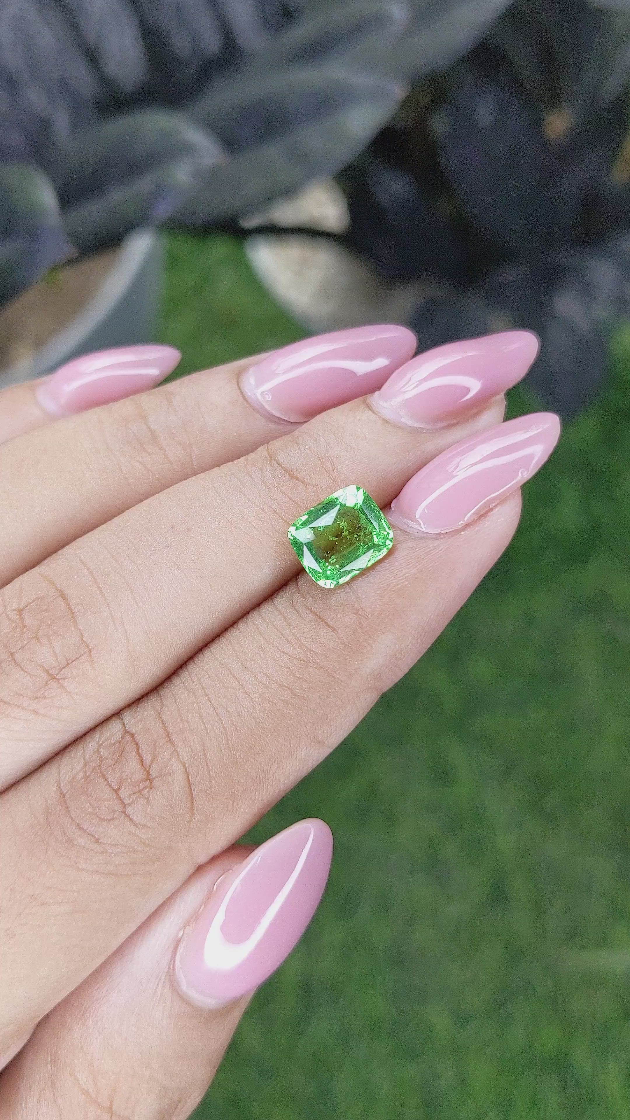 2.48 Ct. Tsavorite Garnet from Tanzania Size Video