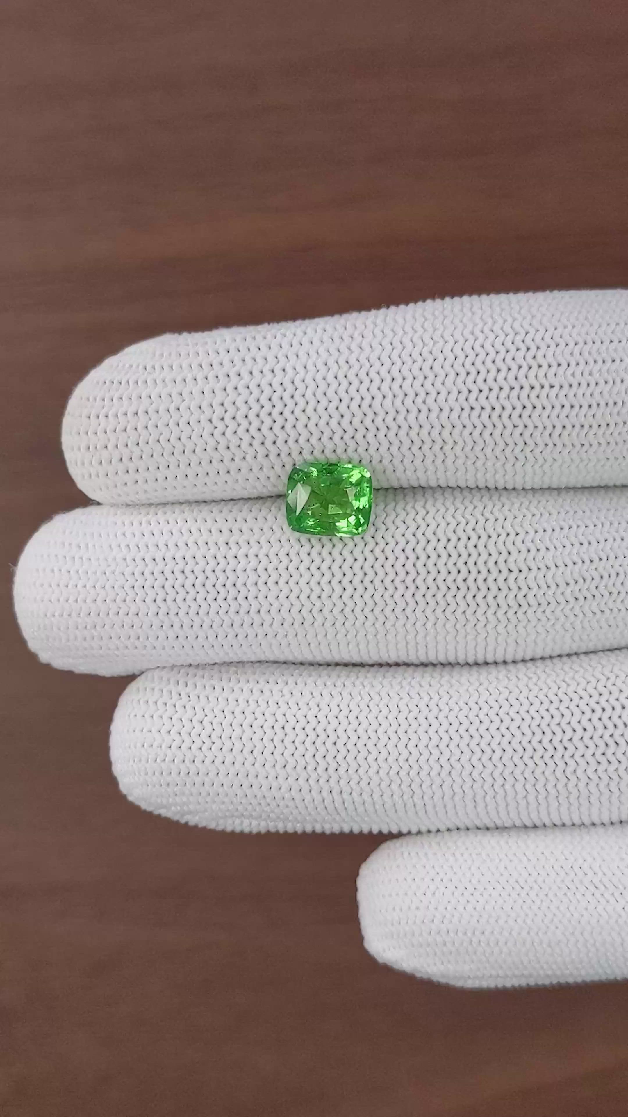 2.48 Ct. Tsavorite Garnet from Tanzania Size Video