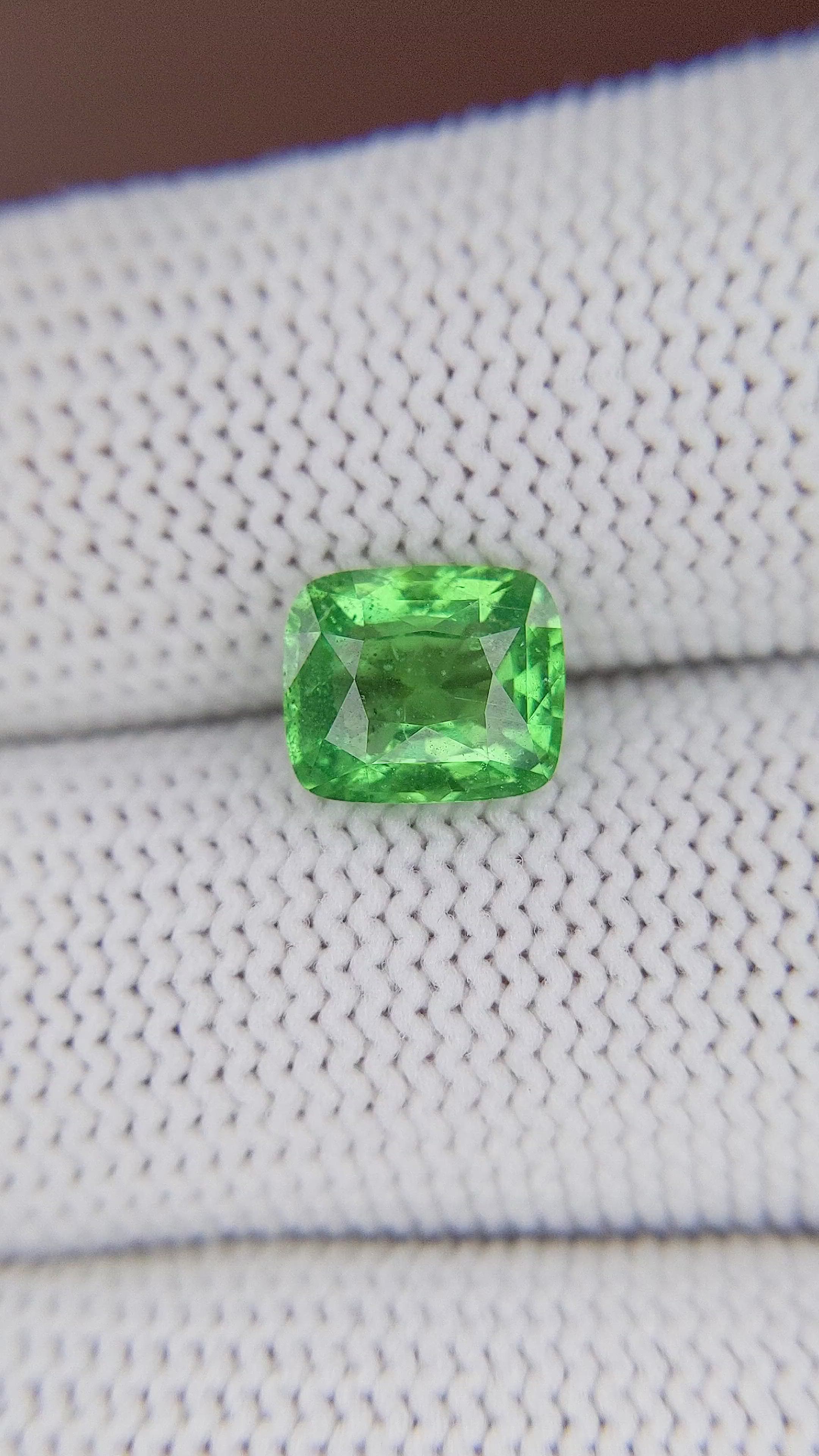 2.48 Ct. Tsavorite Garnet from Tanzania Size Video