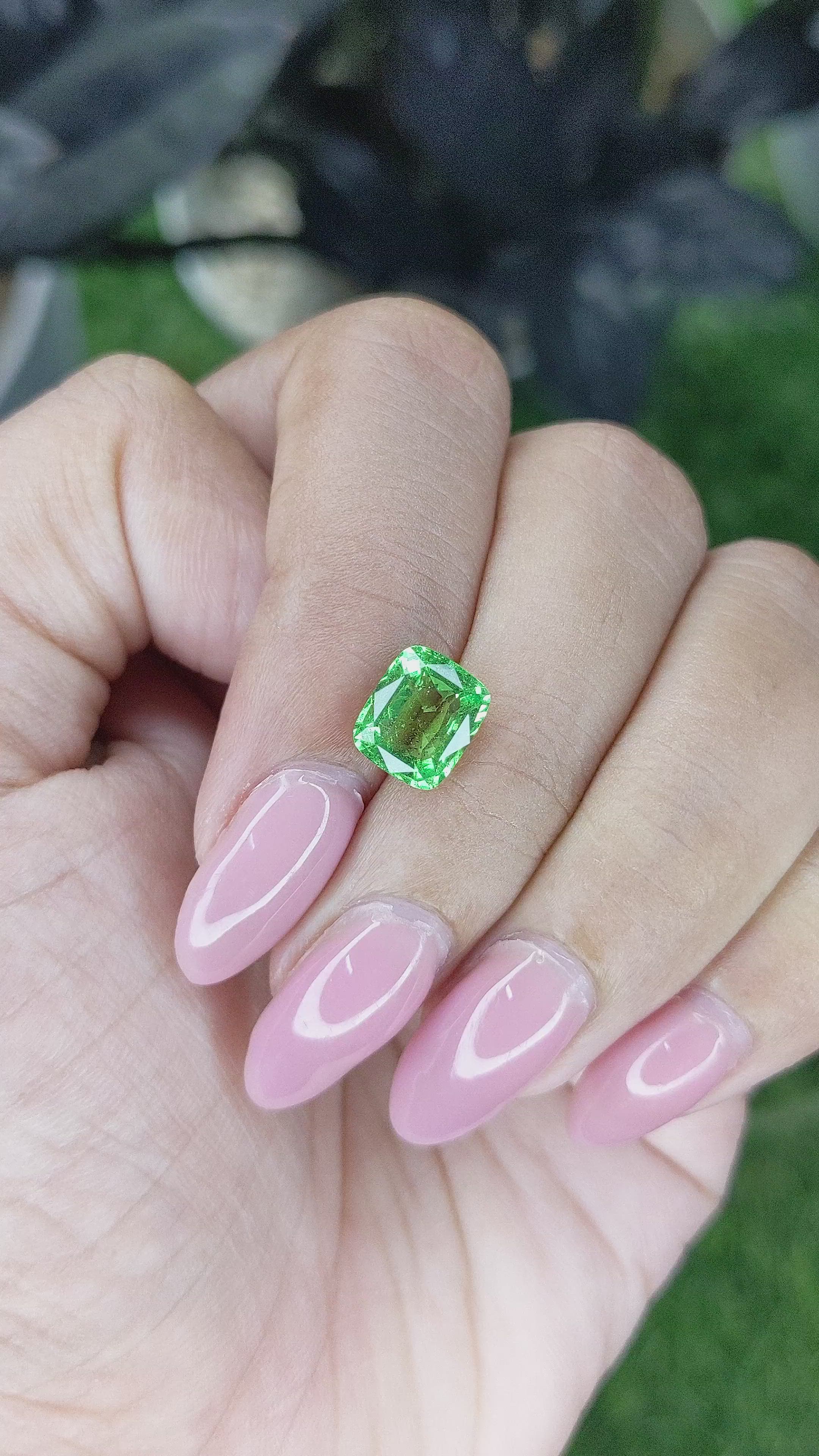 2.48 Ct. Tsavorite Garnet from Tanzania Size Video