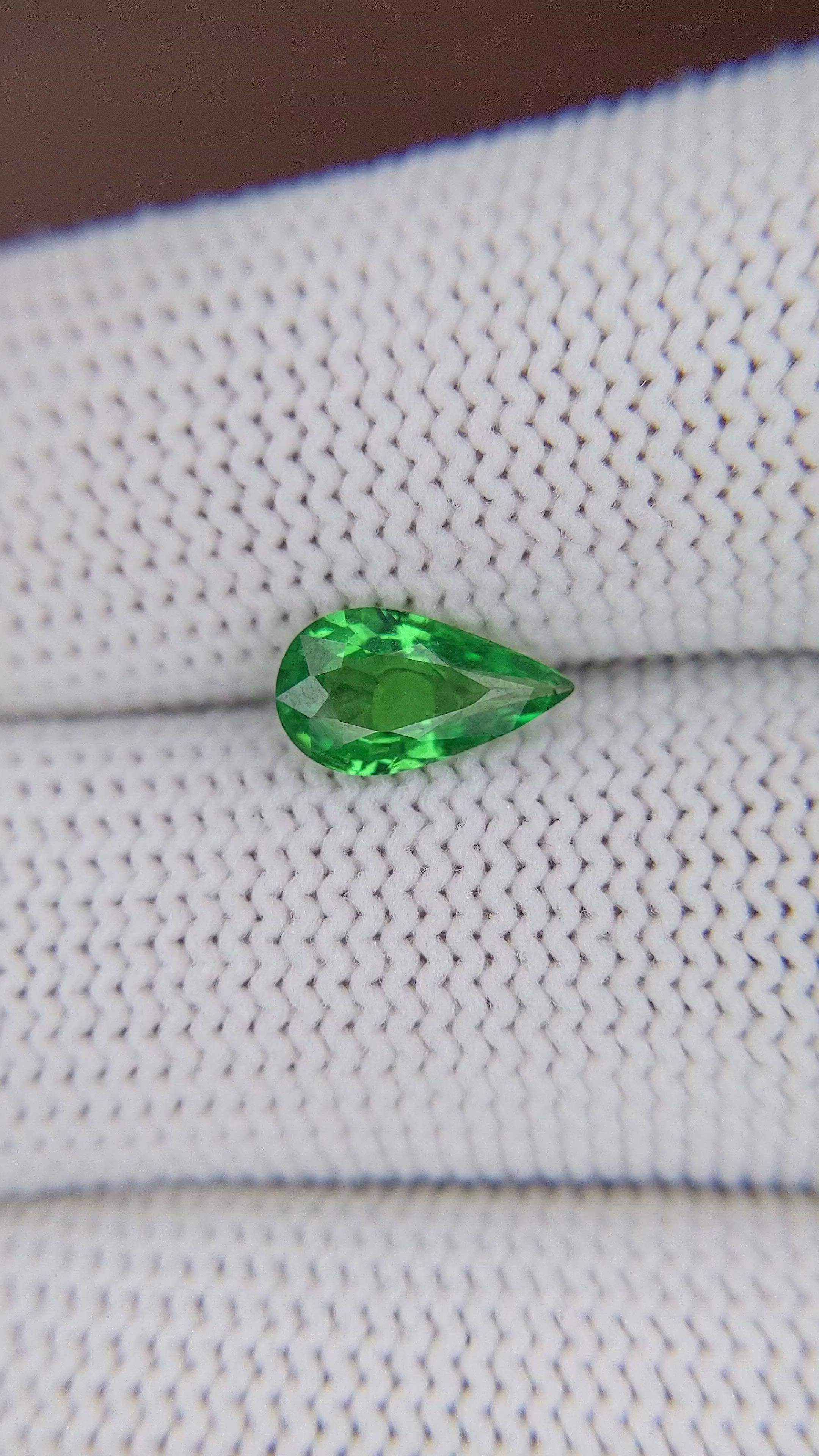 1.03 Ct. Tsavorite Garnet from Tanzania Size Video