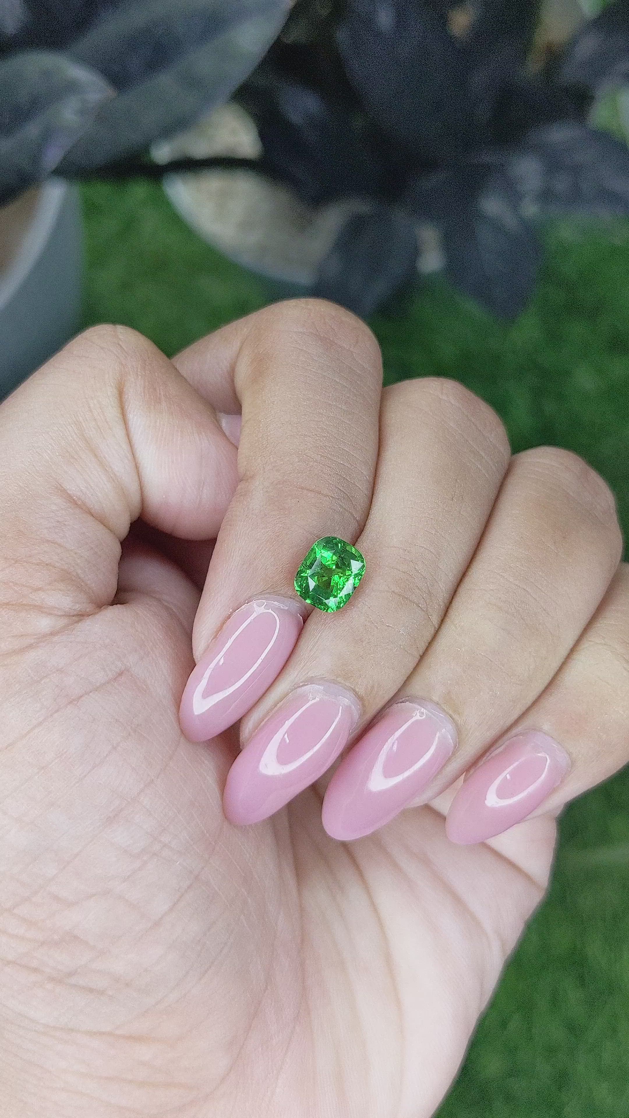 1.66 Ct. Tsavorite Garnet from Tanzania Size Video