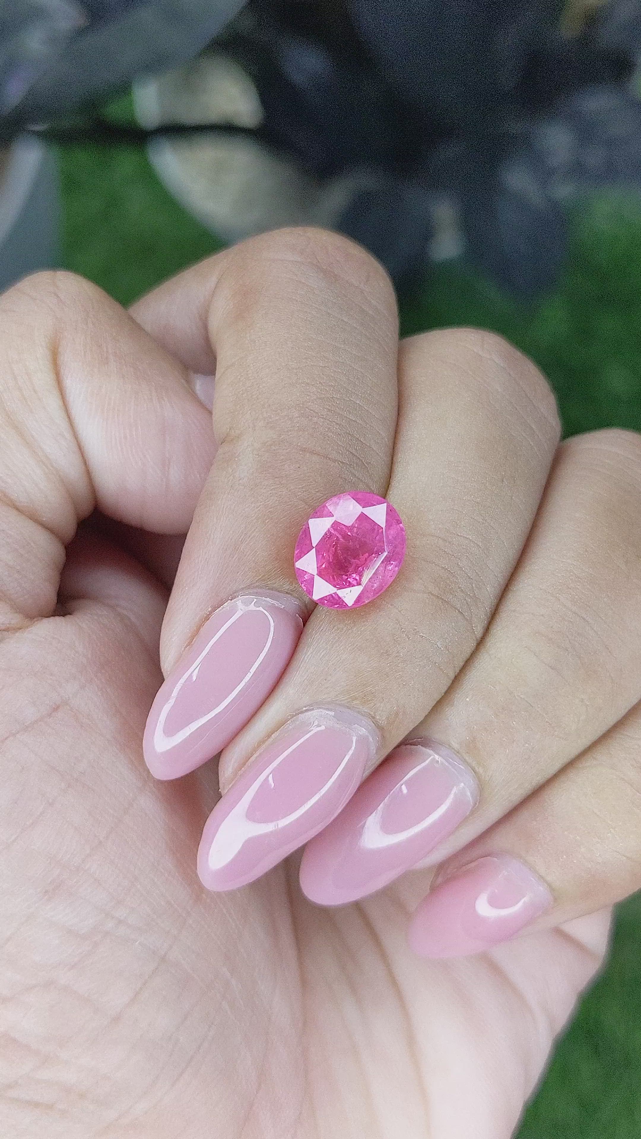 3.03 Ct. Pink Spinel from Tanzania Size Video