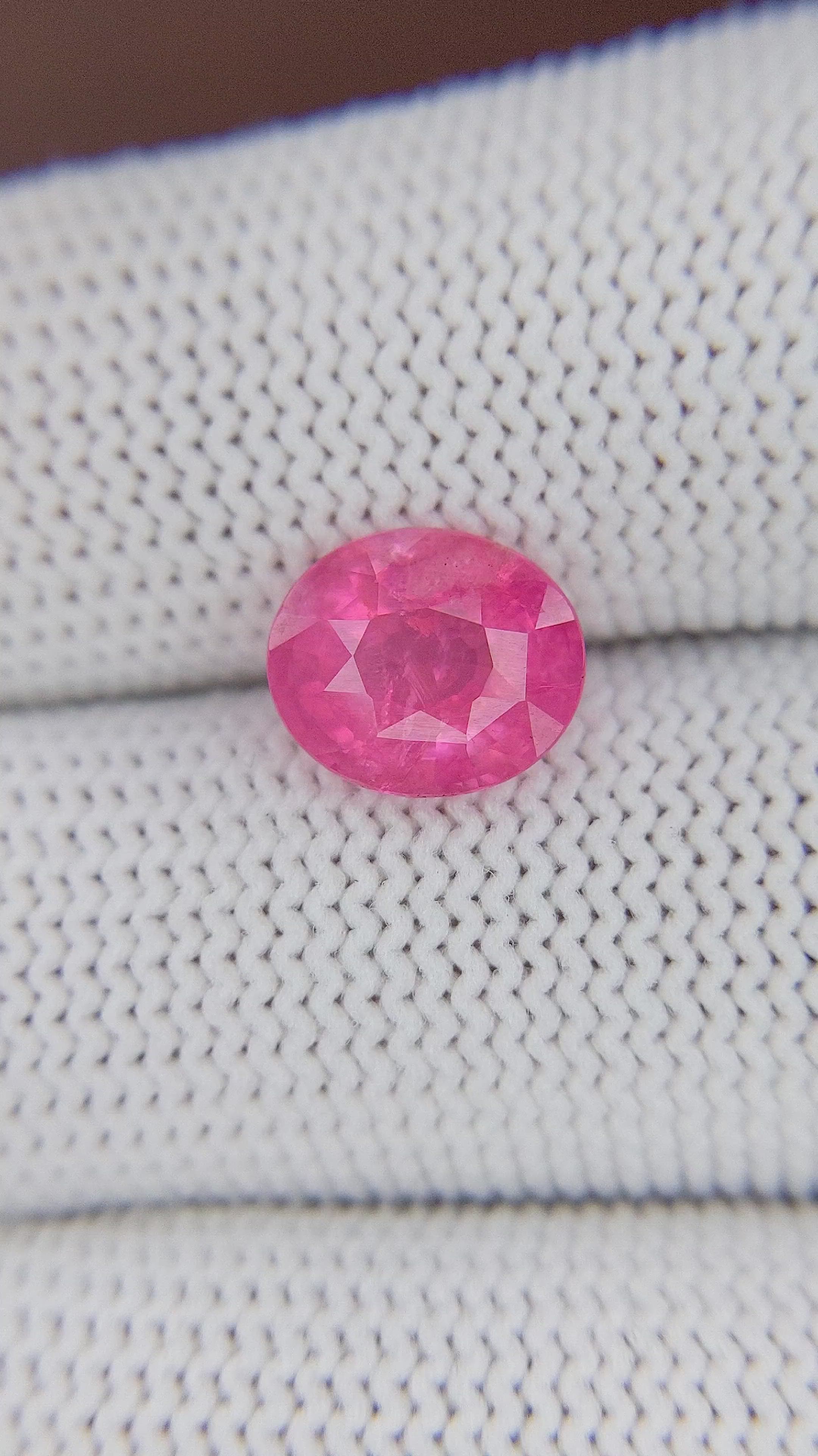 3.03 Ct. Pink Spinel from Tanzania Size Video