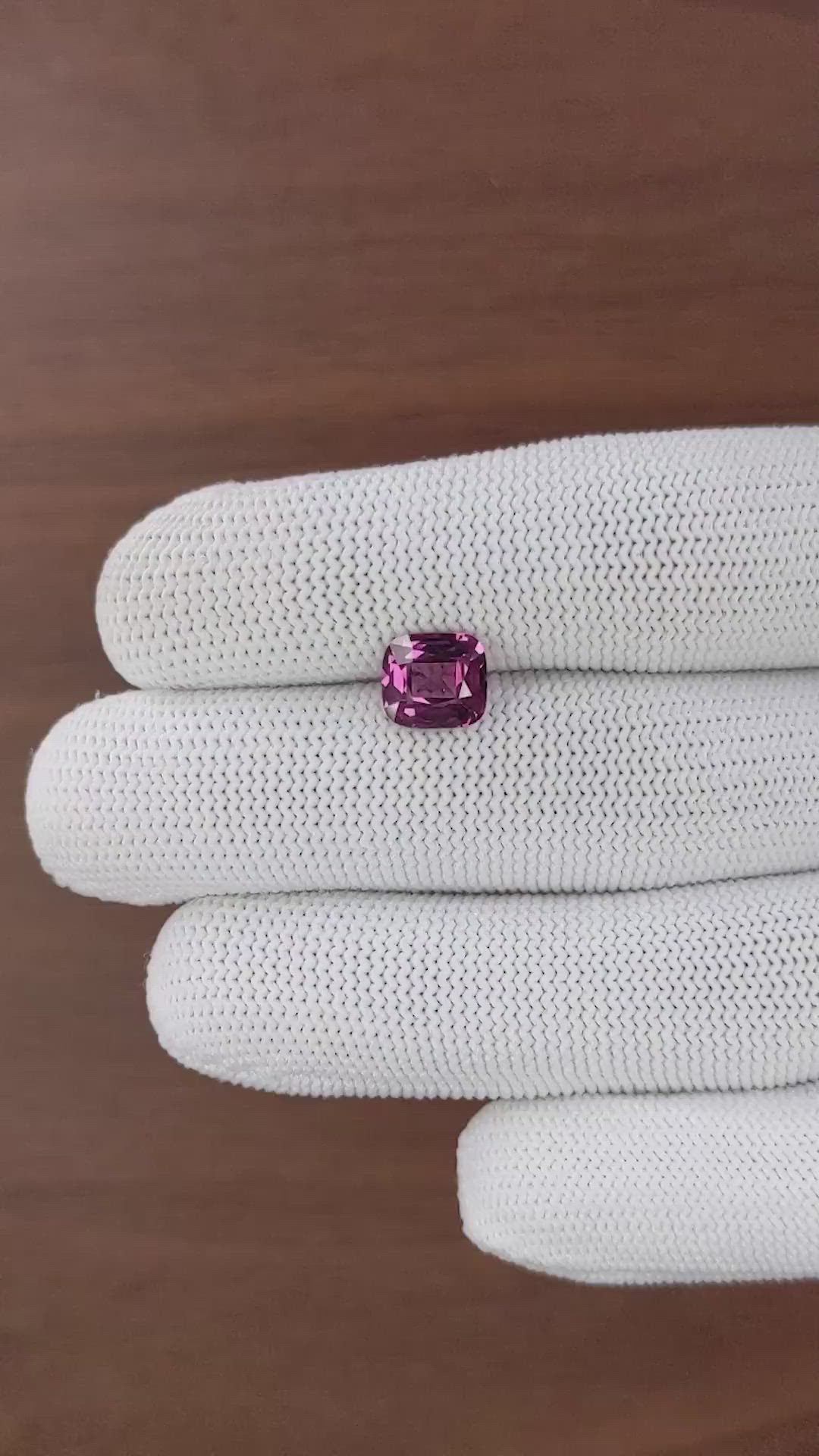 2.47 Ct. Purplish Pink Garnet from Tanzania Size Video