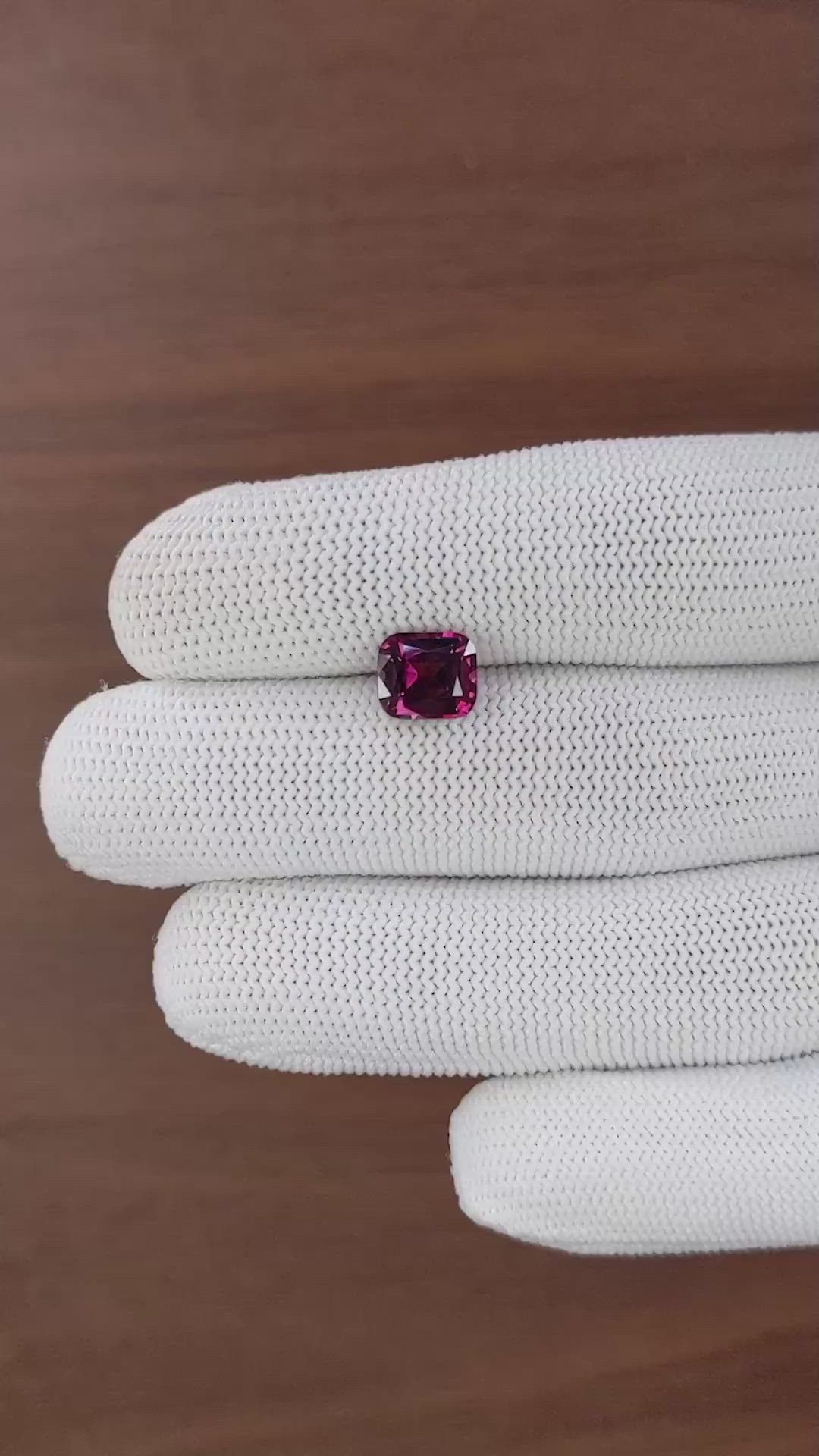 2.65 Ct. Purplish Pink Garnet from Tanzania Size Video