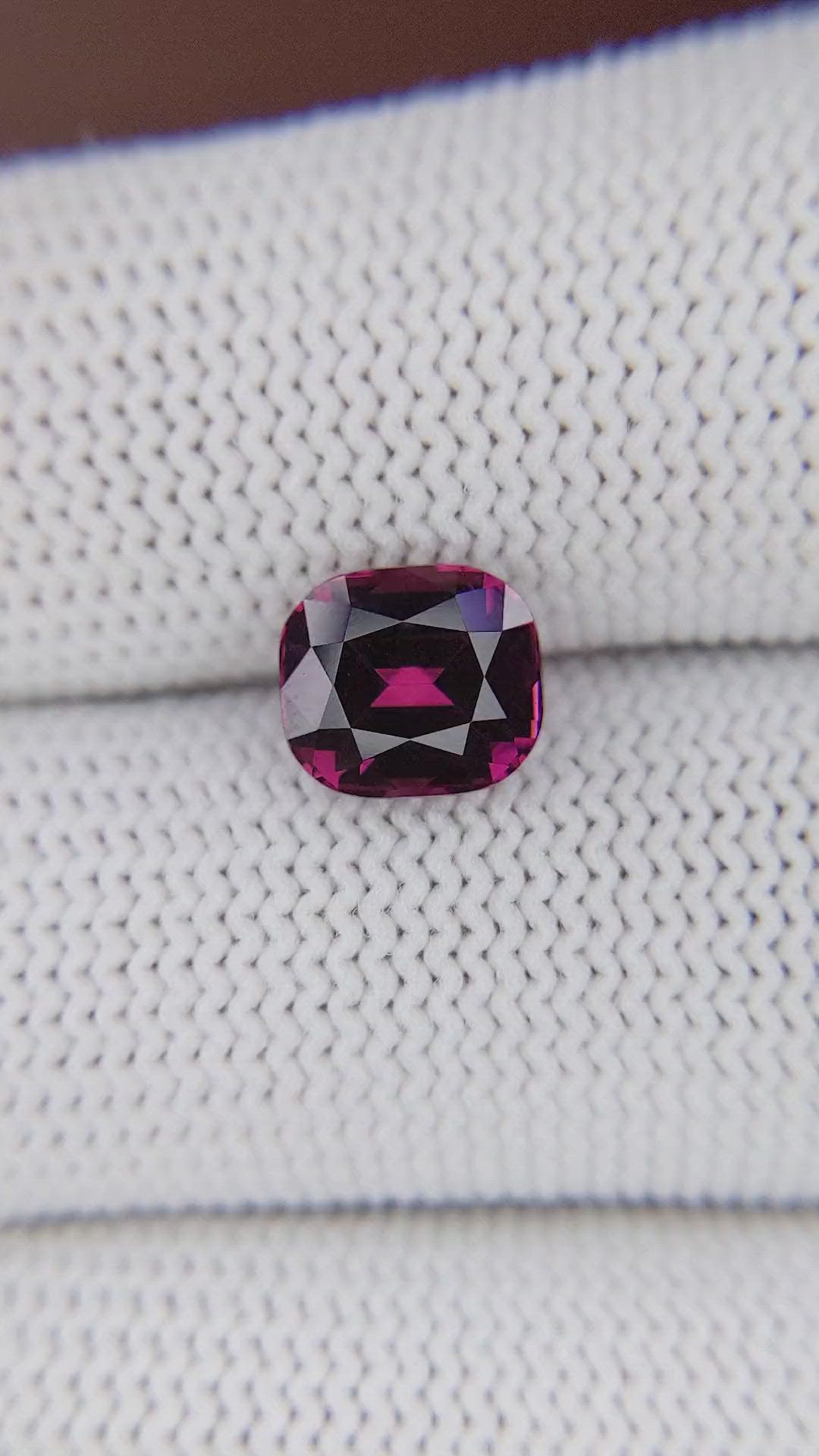 2.82 Ct. Purplish Pink Garnet from Tanzania Size Video
