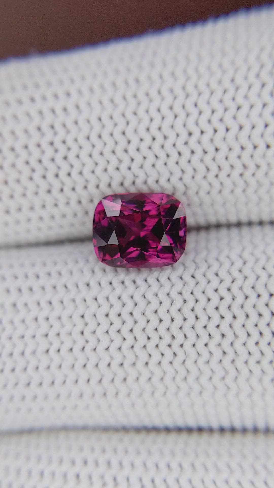 2.65 Ct. Purplish Pink Garnet from Tanzania Size Video