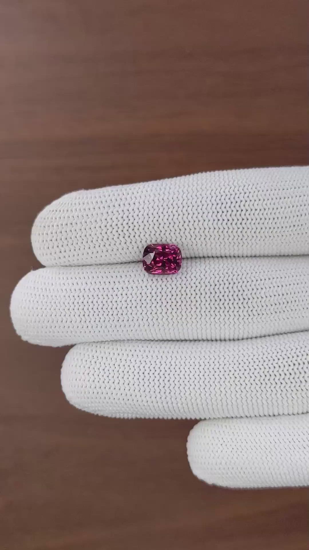 2.65 Ct. Purplish Pink Garnet from Tanzania Size Video