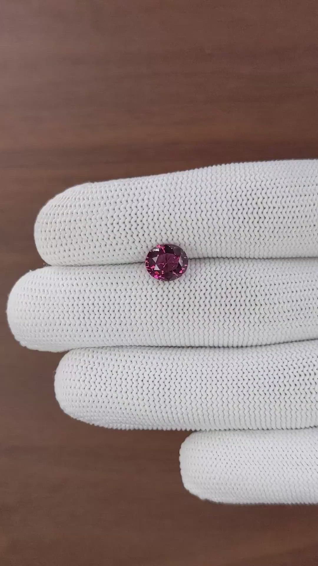 2.68 Ct. Purplish Pink Garnet from Tanzania Size Video