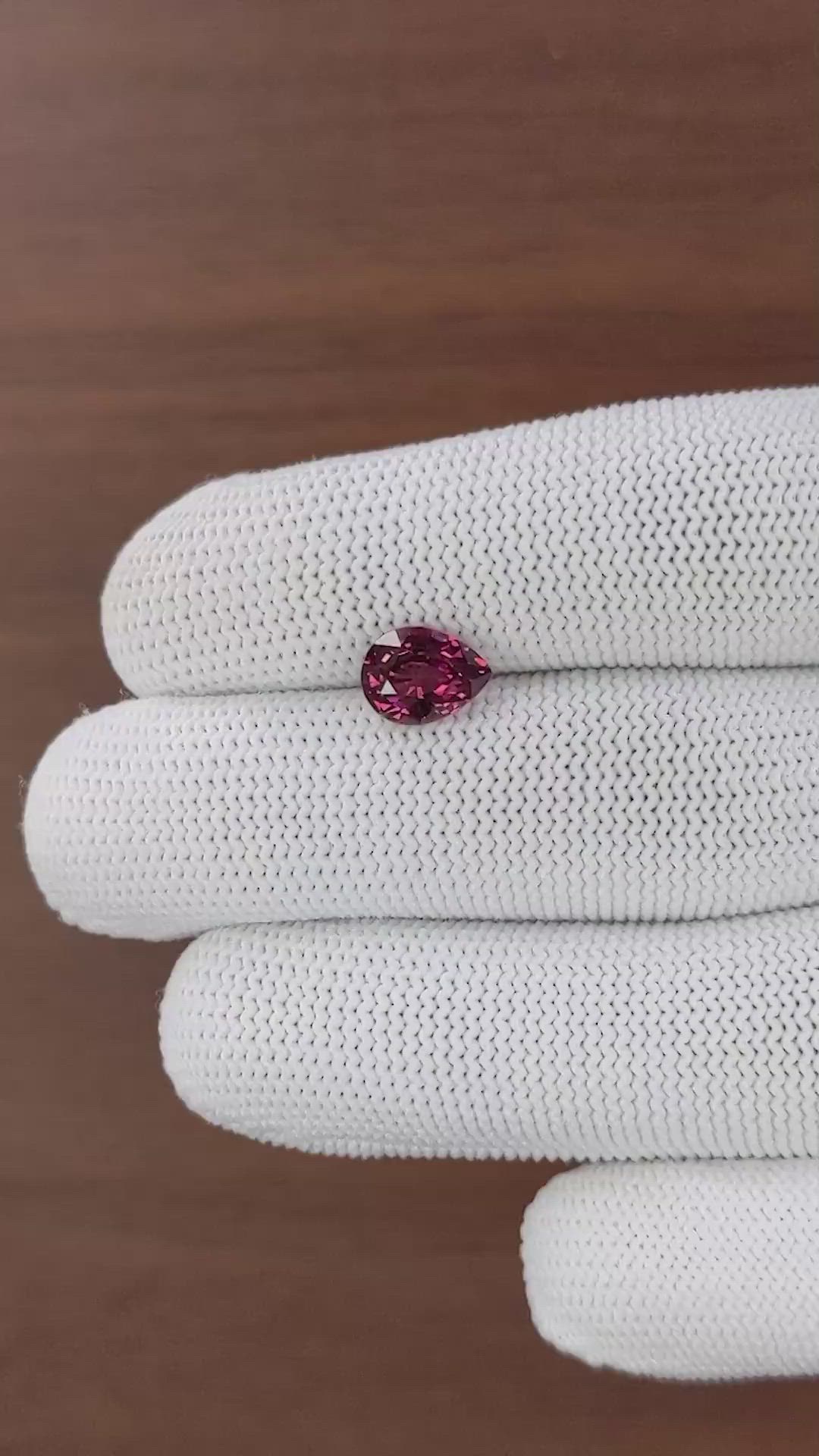 2.26 Ct. Purplish Pink Garnet from Tanzania Size Video