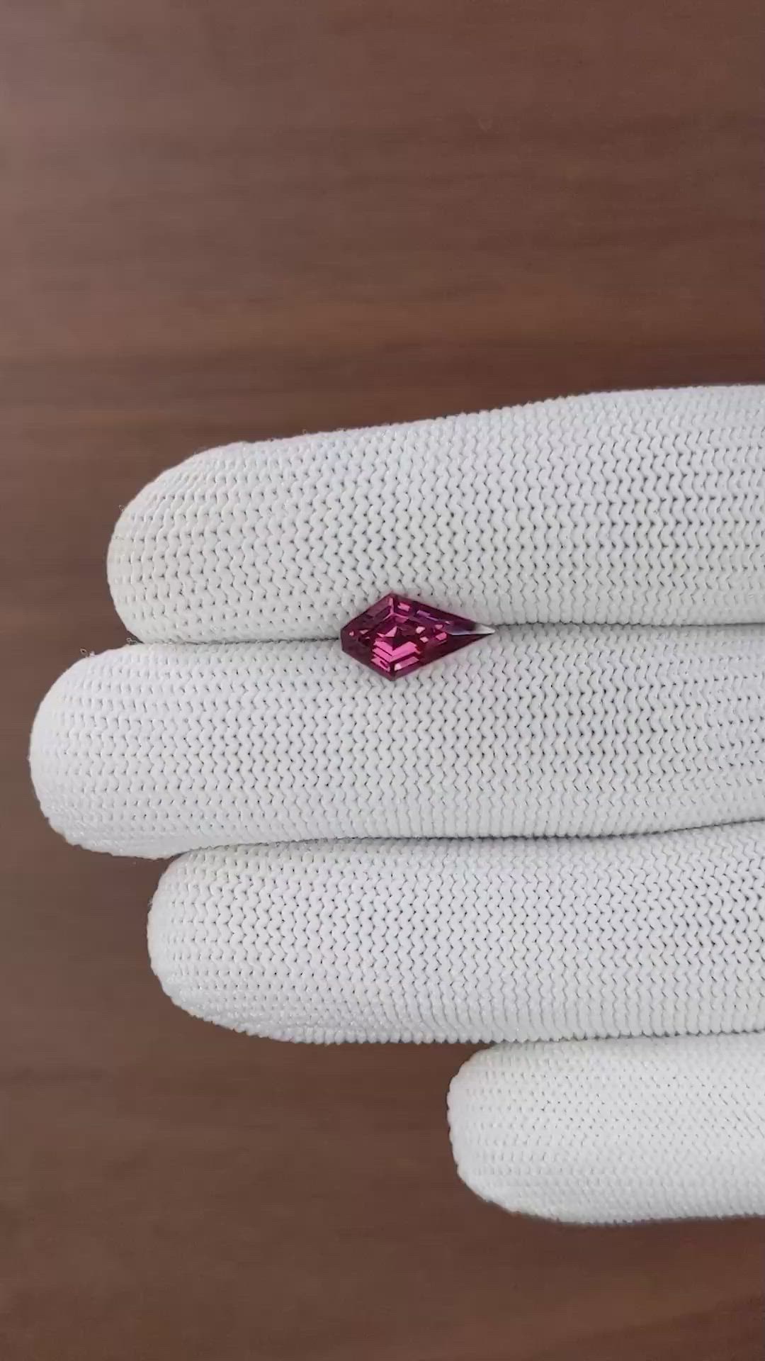 2.30 Ct. Purplish Pink Garnet from Tanzania Size Video