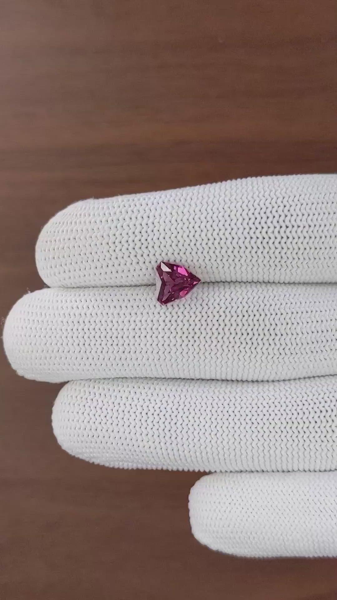 1.88 Ct. Purplish Pink Garnet from Tanzania Size Video