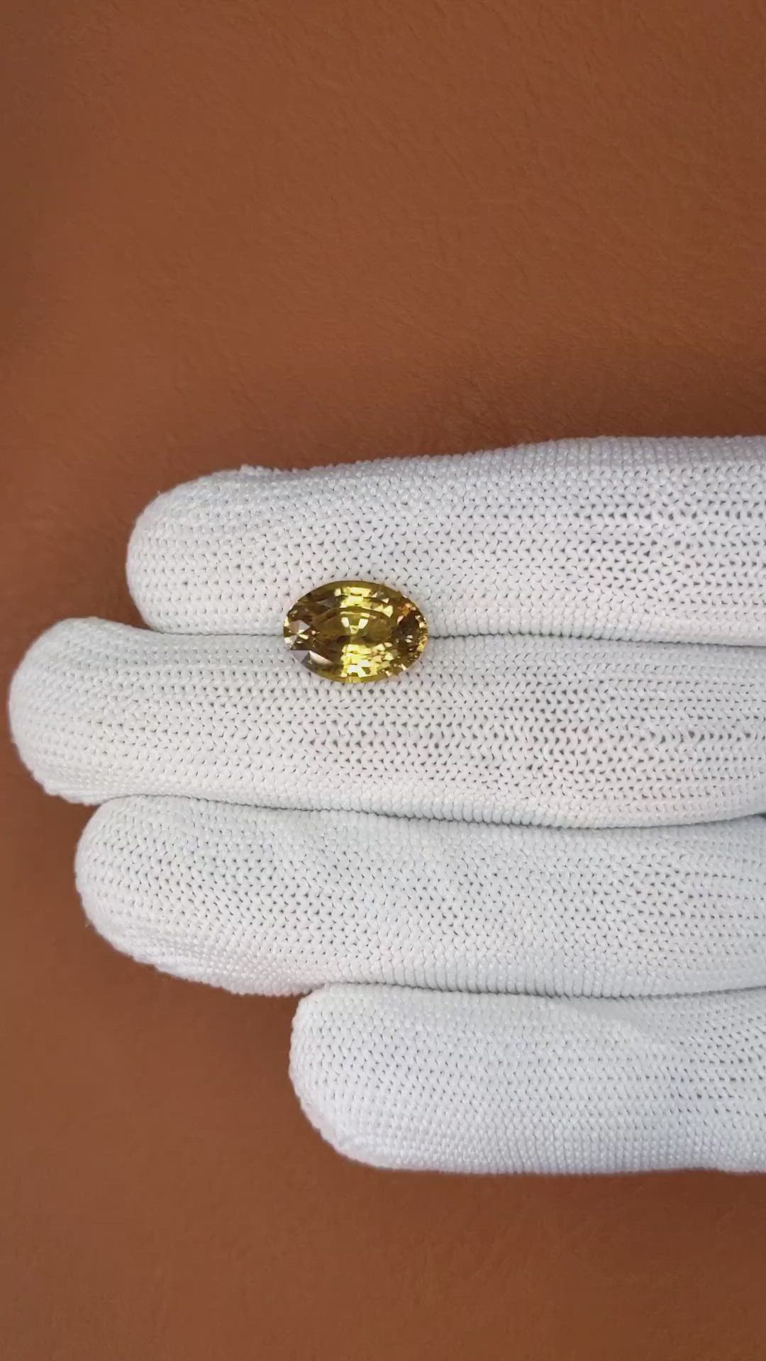 6.22 Ct. Golden Brown Sinhalite from Ceylon (Sri Lanka) Size Video