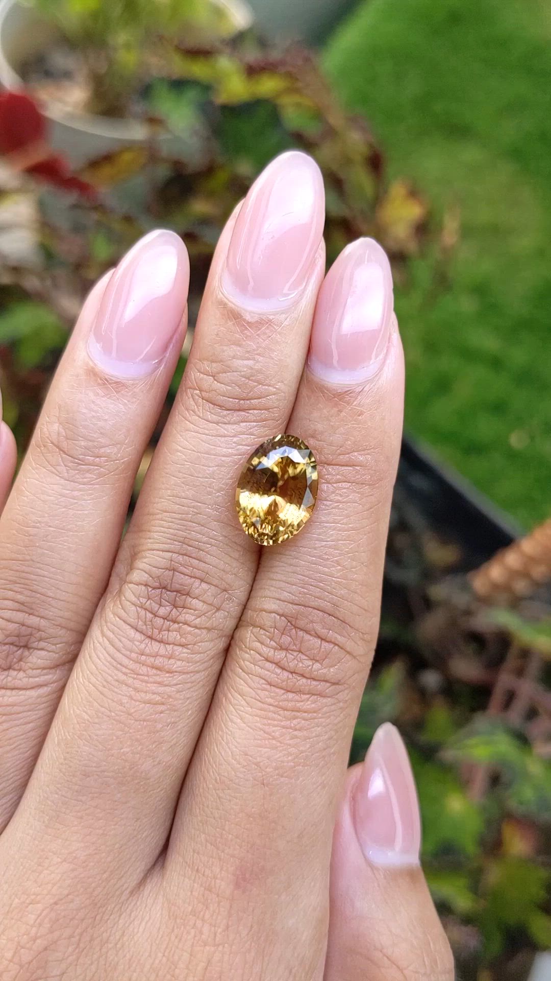 6.22 Ct. Golden Brown Sinhalite from Ceylon (Sri Lanka) Size Video
