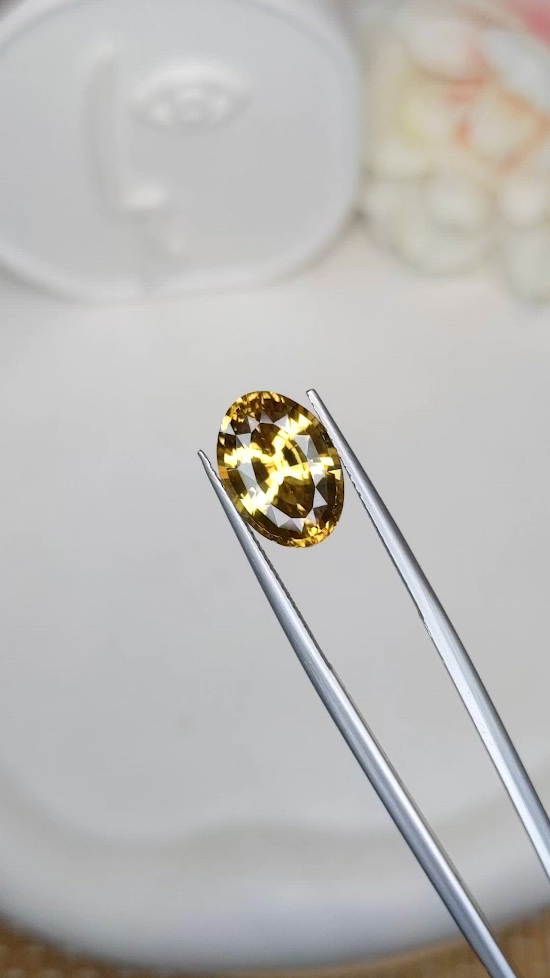 6.22 Ct. Golden Brown Sinhalite from Ceylon (Sri Lanka) Size Video